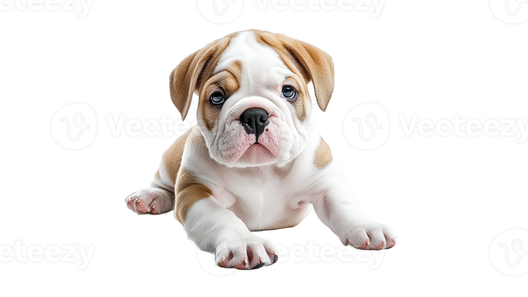 Cute puppy resting with big expressive eyes png