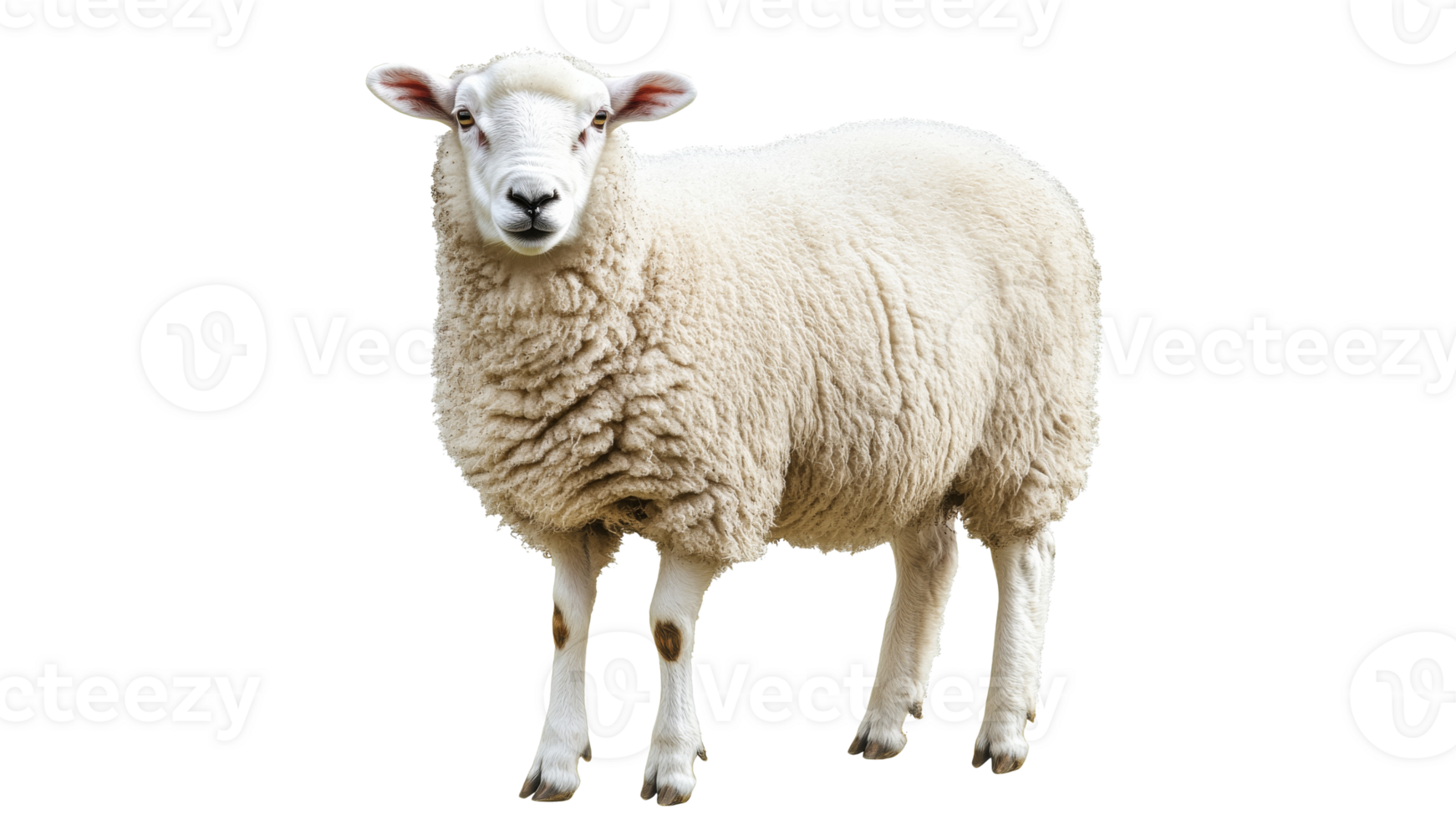 Sheep stands quietly near the pasture png