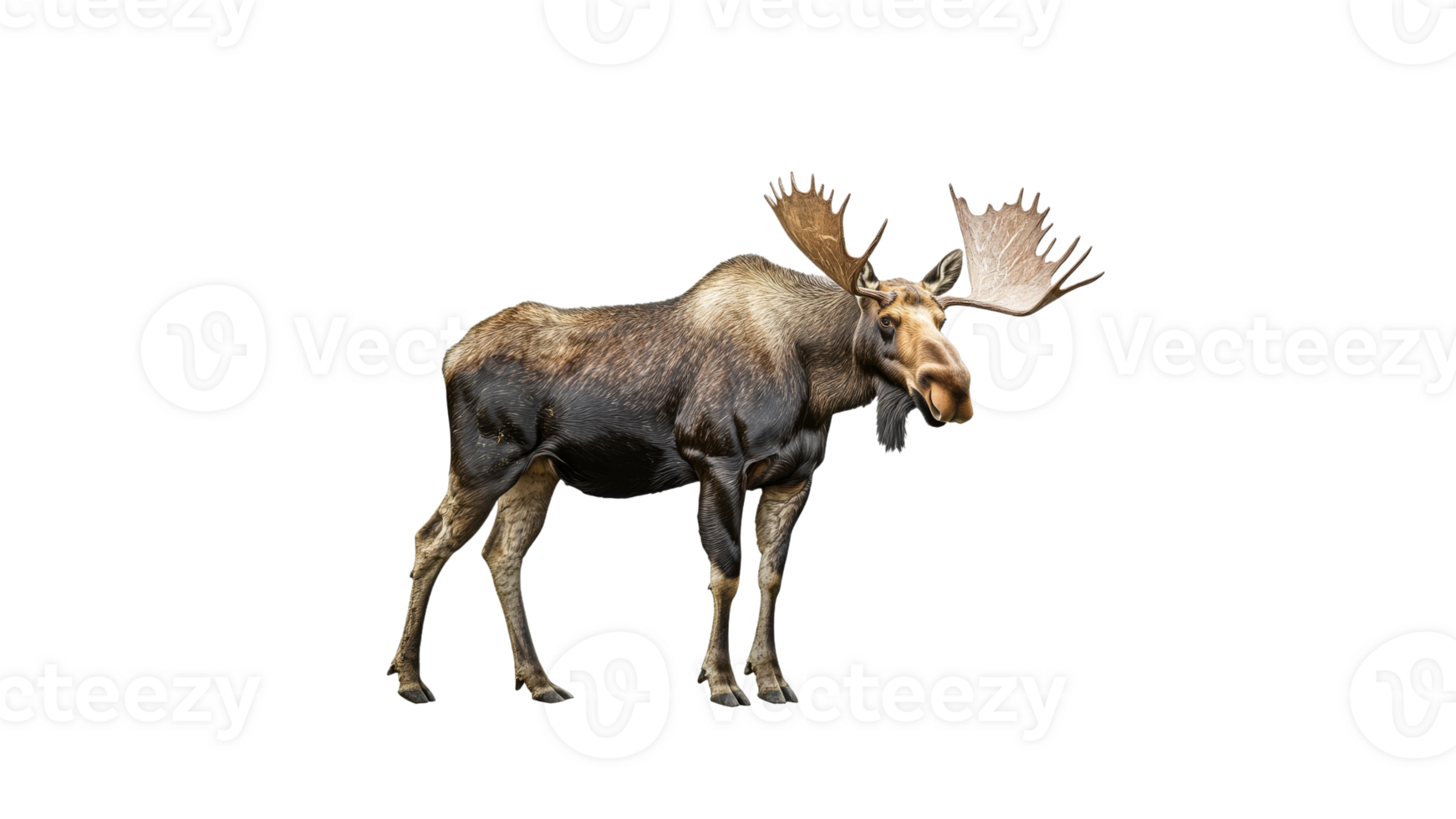 Moose standing in a natural habitat during the day png