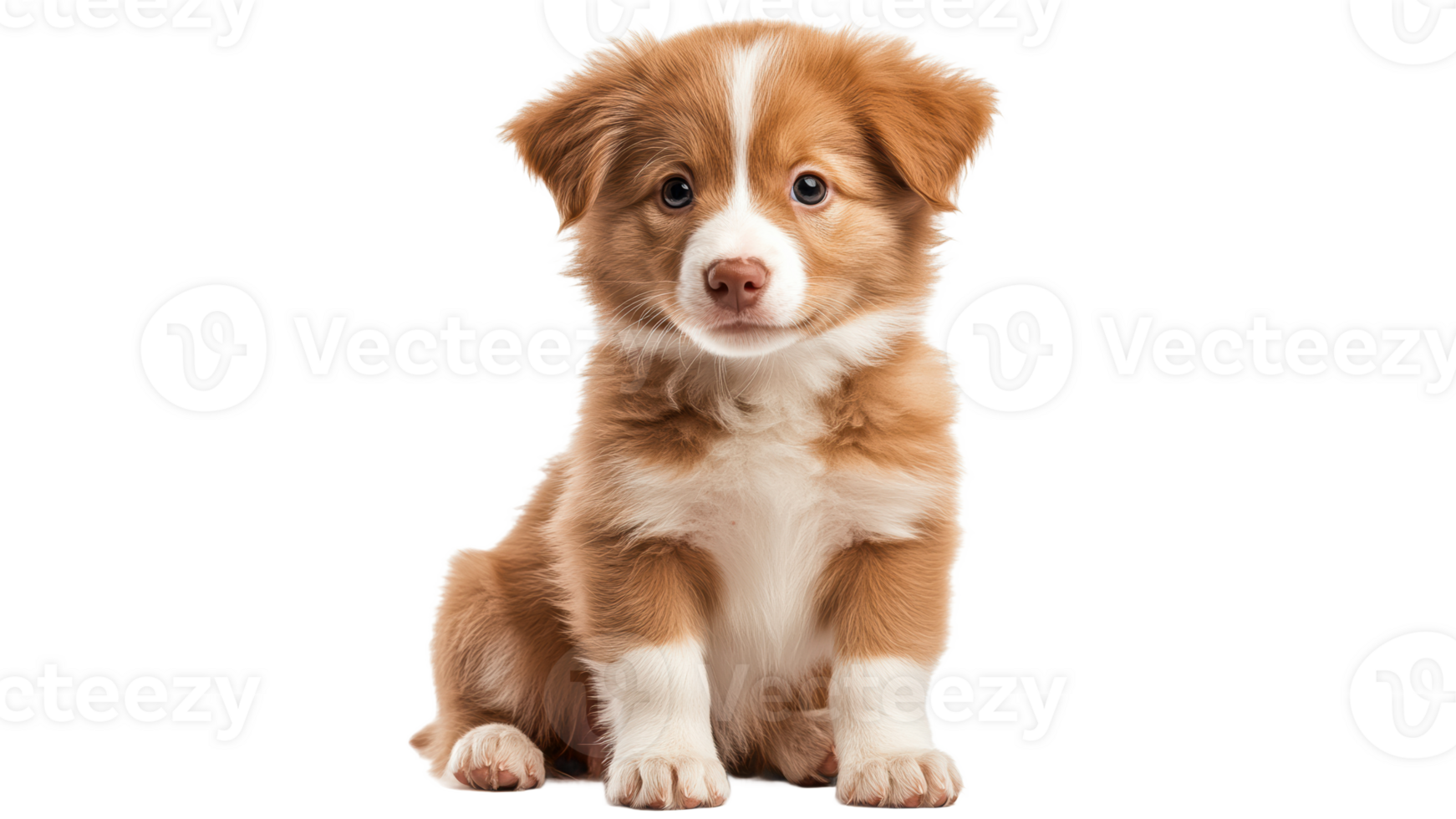 Blue eyed puppy on white background png