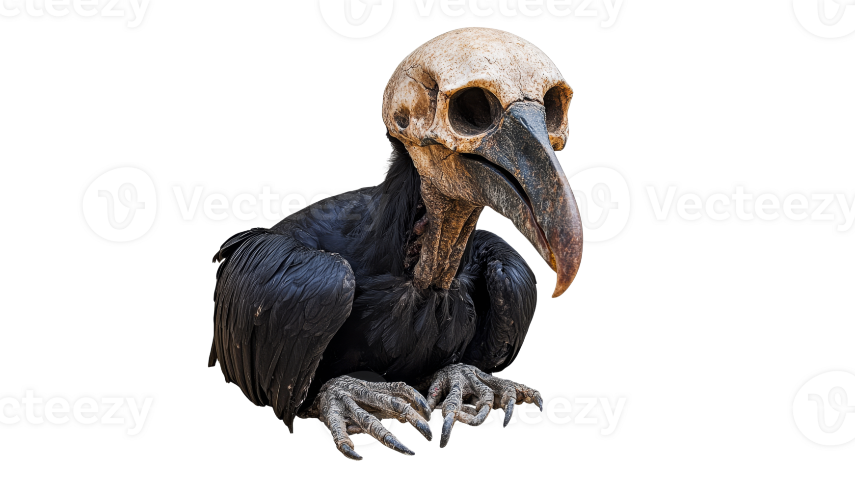Bird with skull like features png