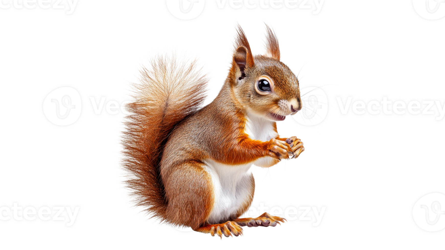 Squirrel sitting and eating in a natural setting png