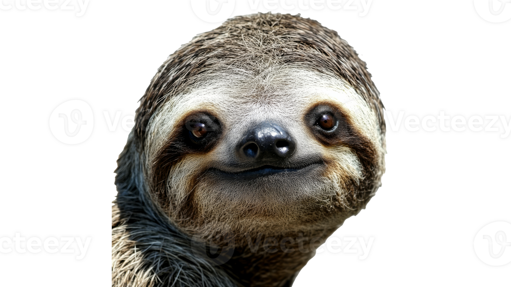 Friendly sloth relaxing outdoors png