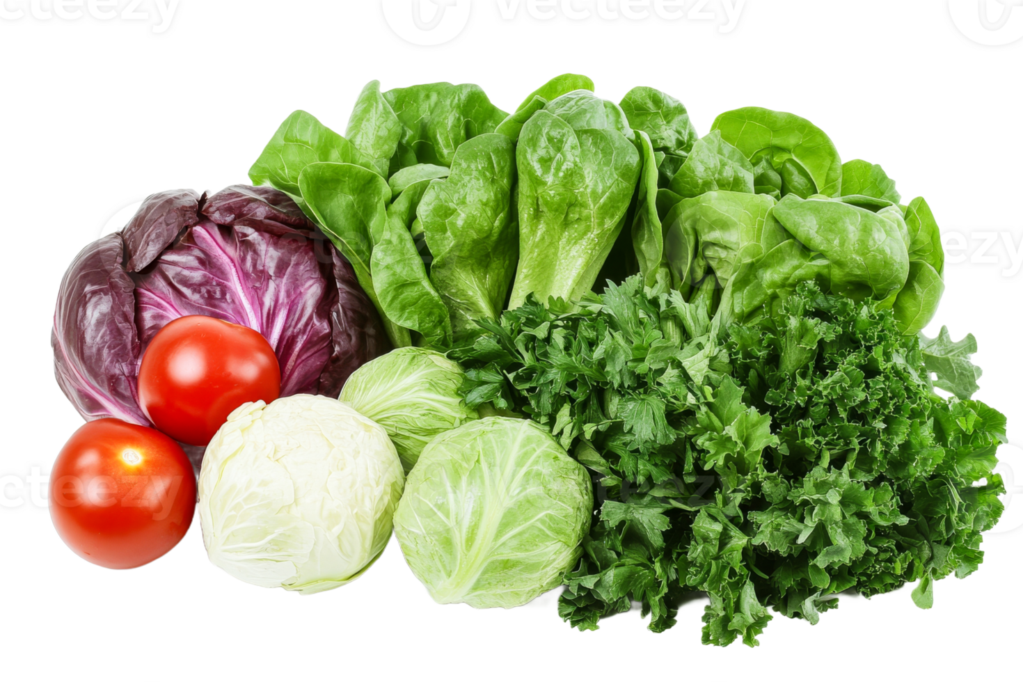Fresh veggies on white background png