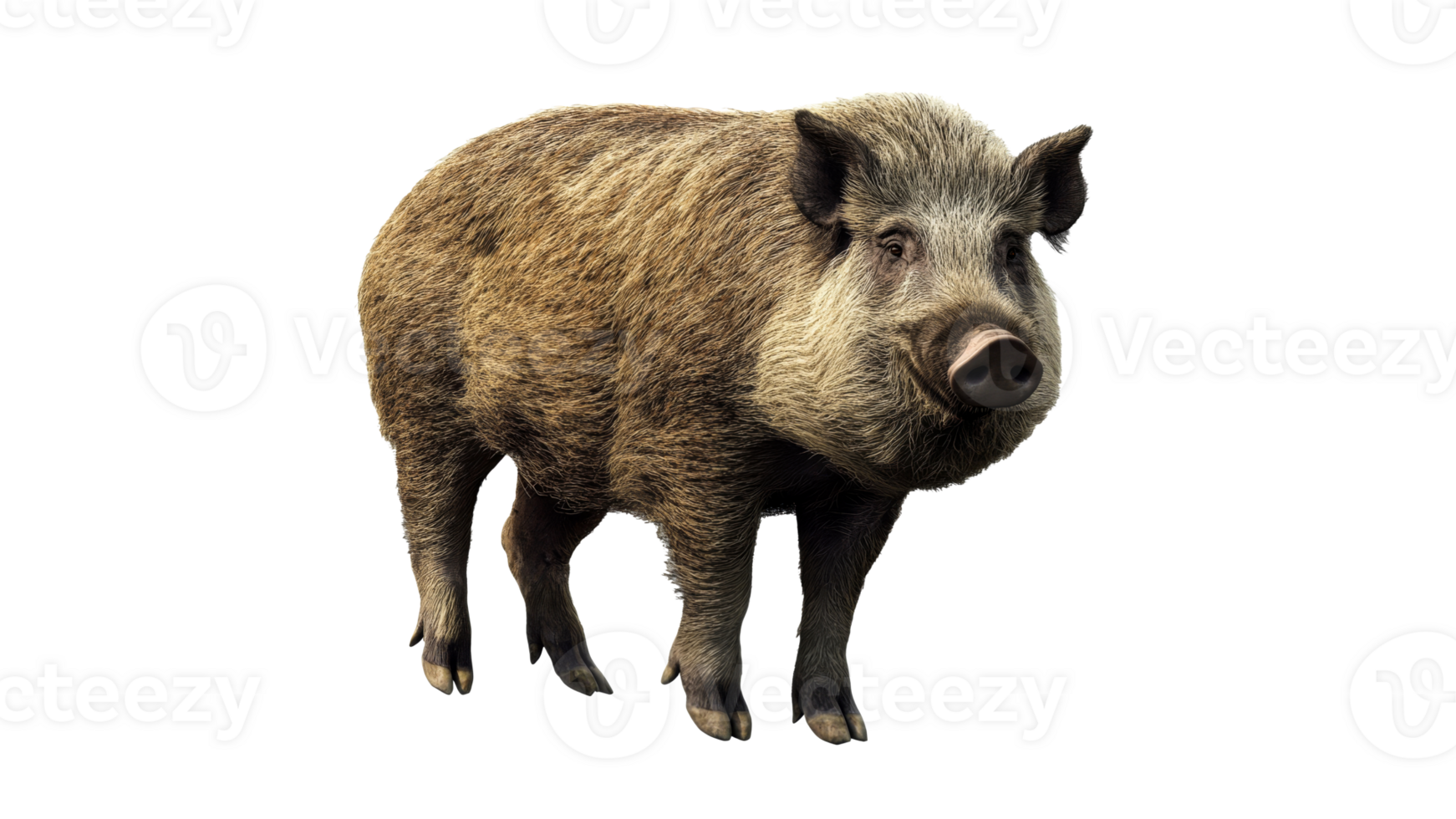 Wild boar walking in a natural setting png