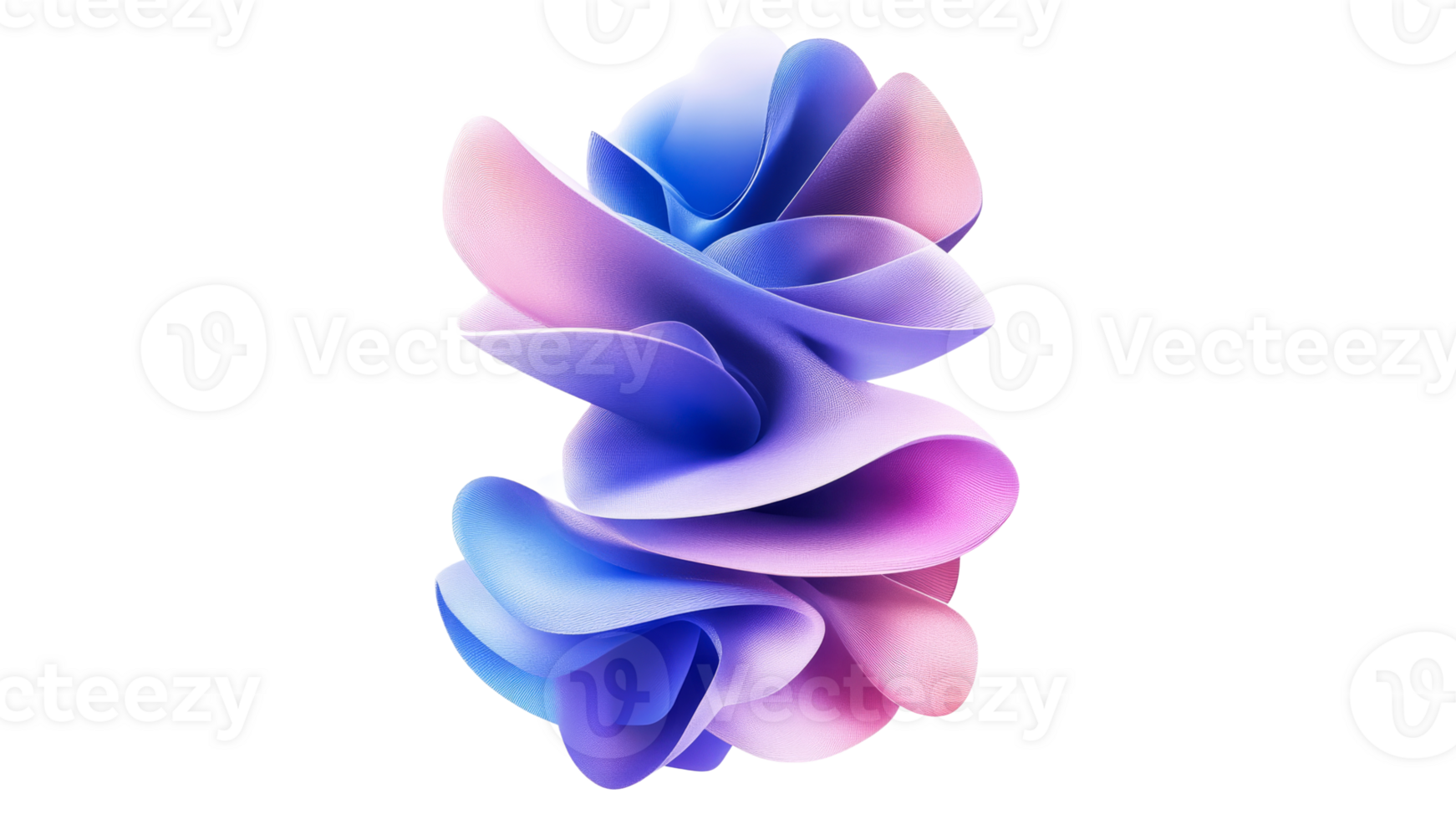 Abstract sculpture in calming colors and curves png