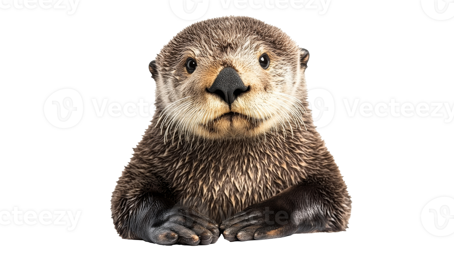 Curious otter gazing playfully png