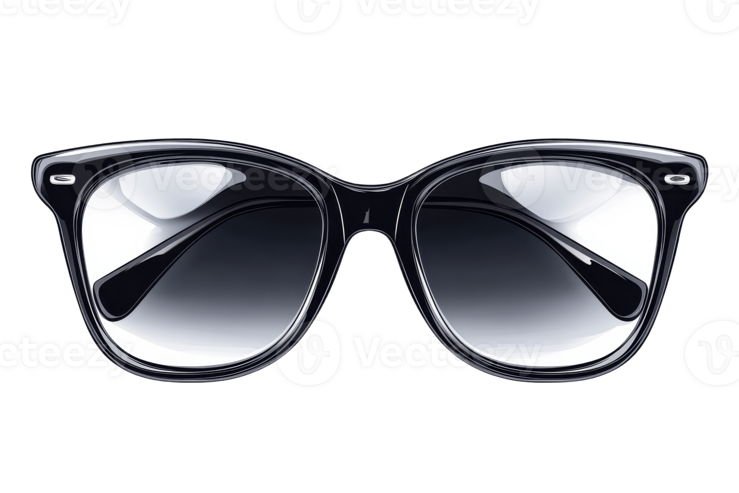 Sleek black sunglasses with gradient lenses png