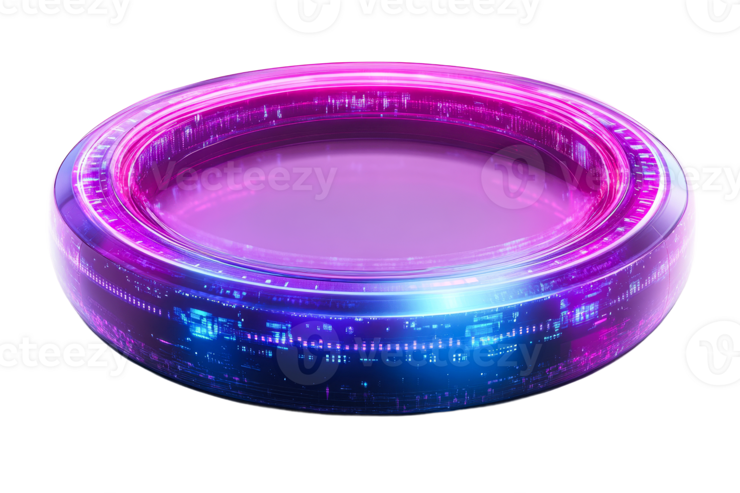 Digital themed circular light display png