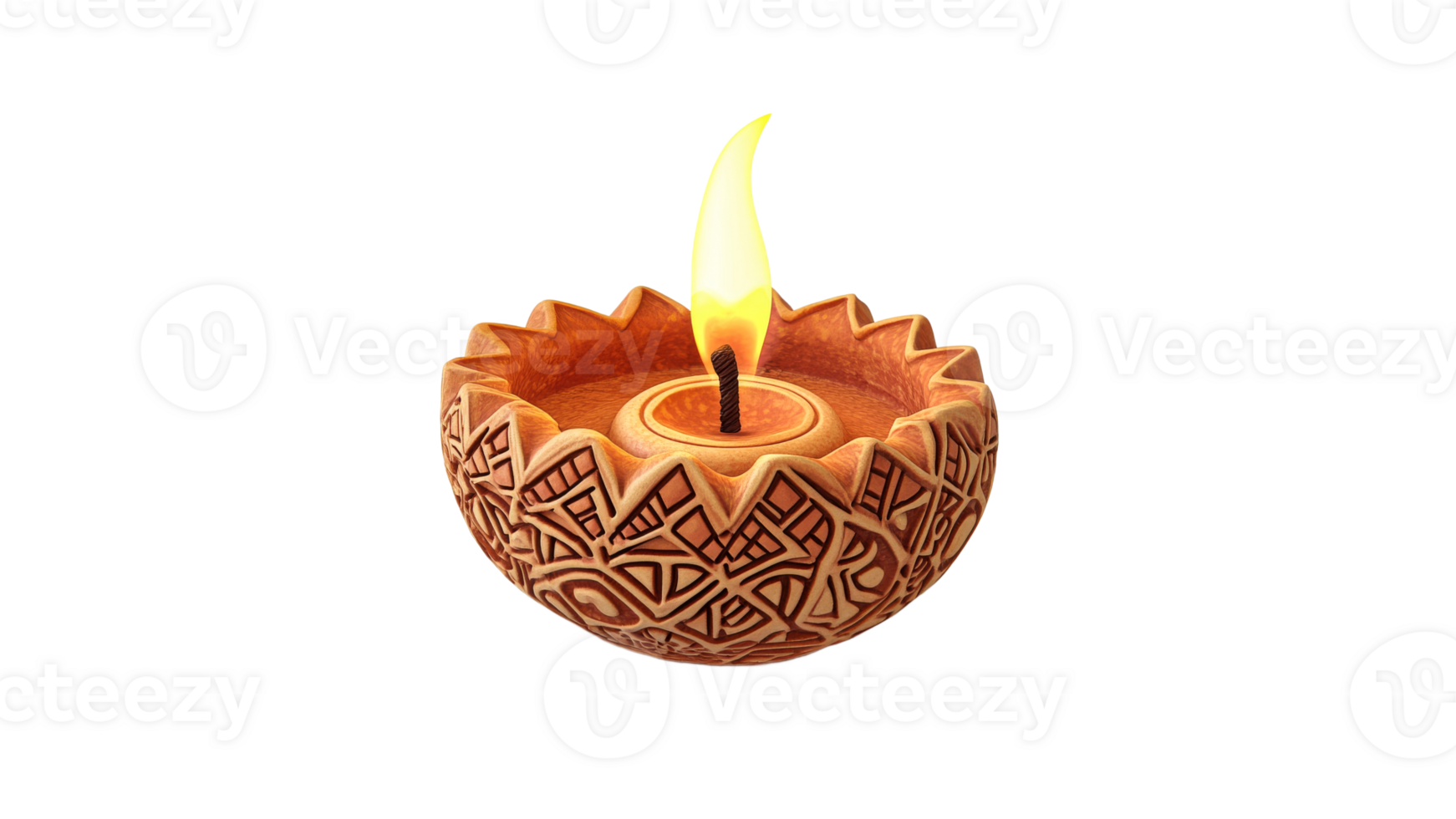 Intricate handcrafted candle design png