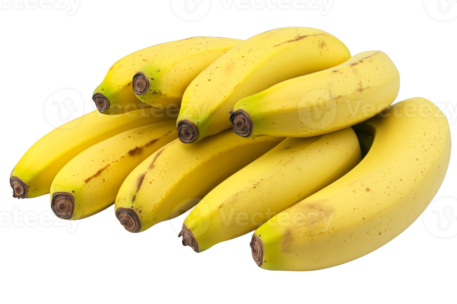 Fresh bunch of ripe bananas ready to eat png