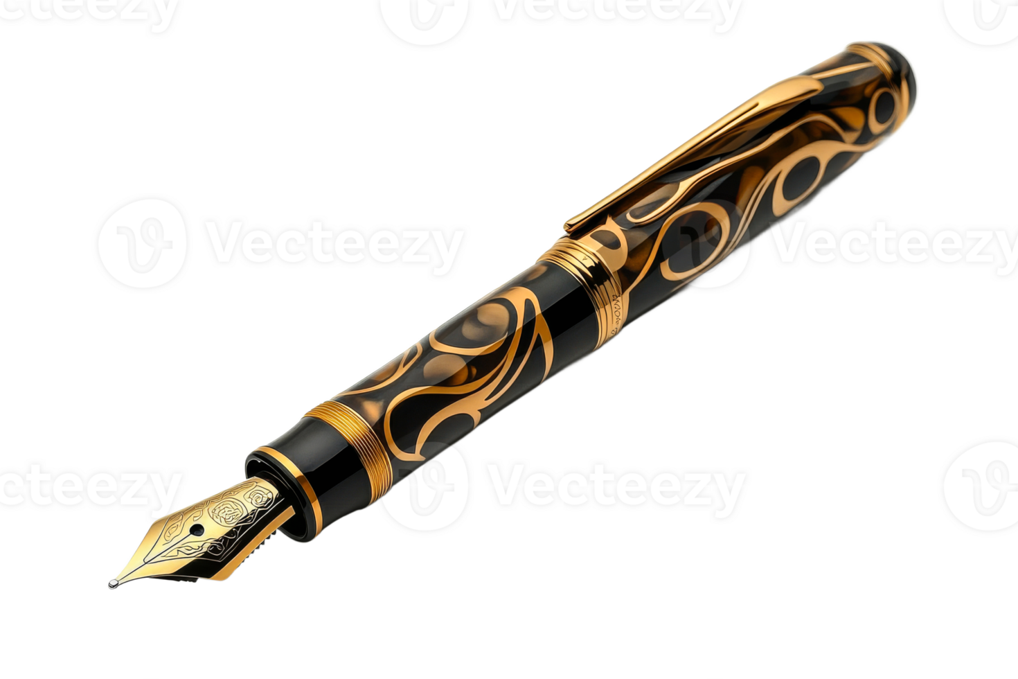Elegant pen with intricate design png