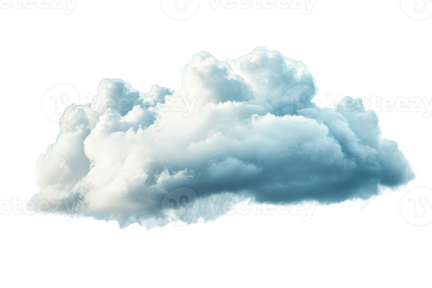 Soft white clouds floating in a clear sky png