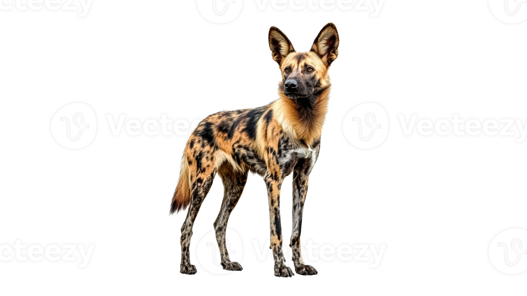 Unique wild dog standing in natural pose png