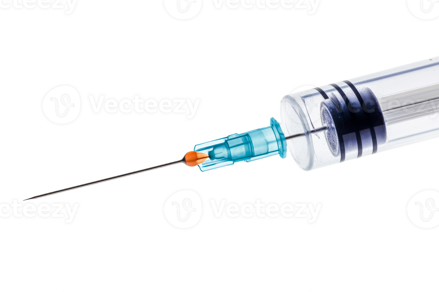 Close up of medical syringe ready for injection png