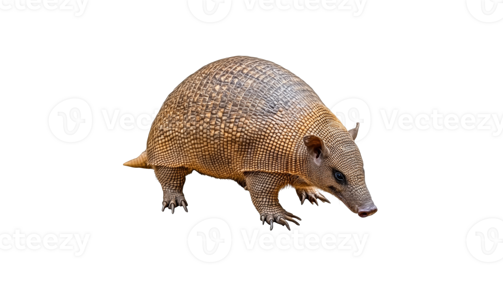 Armadillo exploring a natural habitat at dusk png
