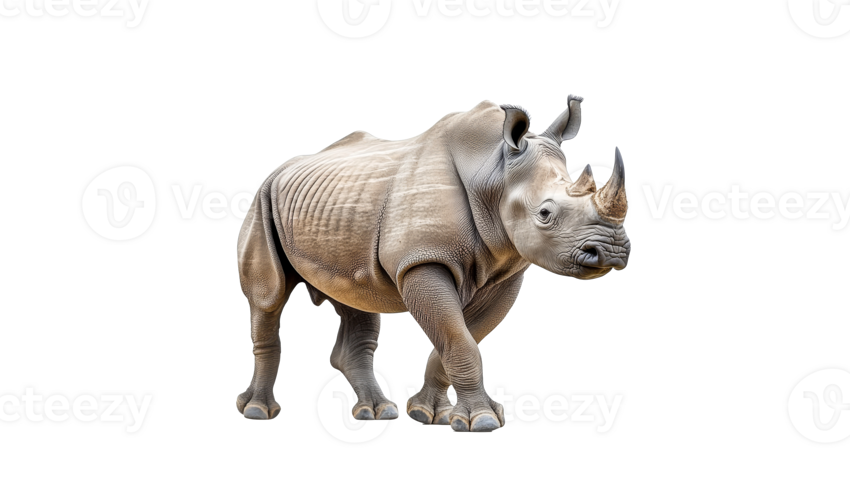 Rhinoceros walking in a natural setting png