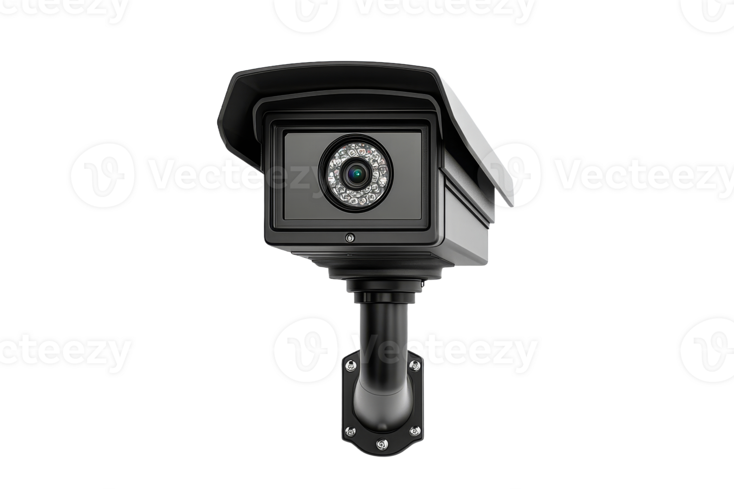 Modern surveillance camera mounted on a wall png