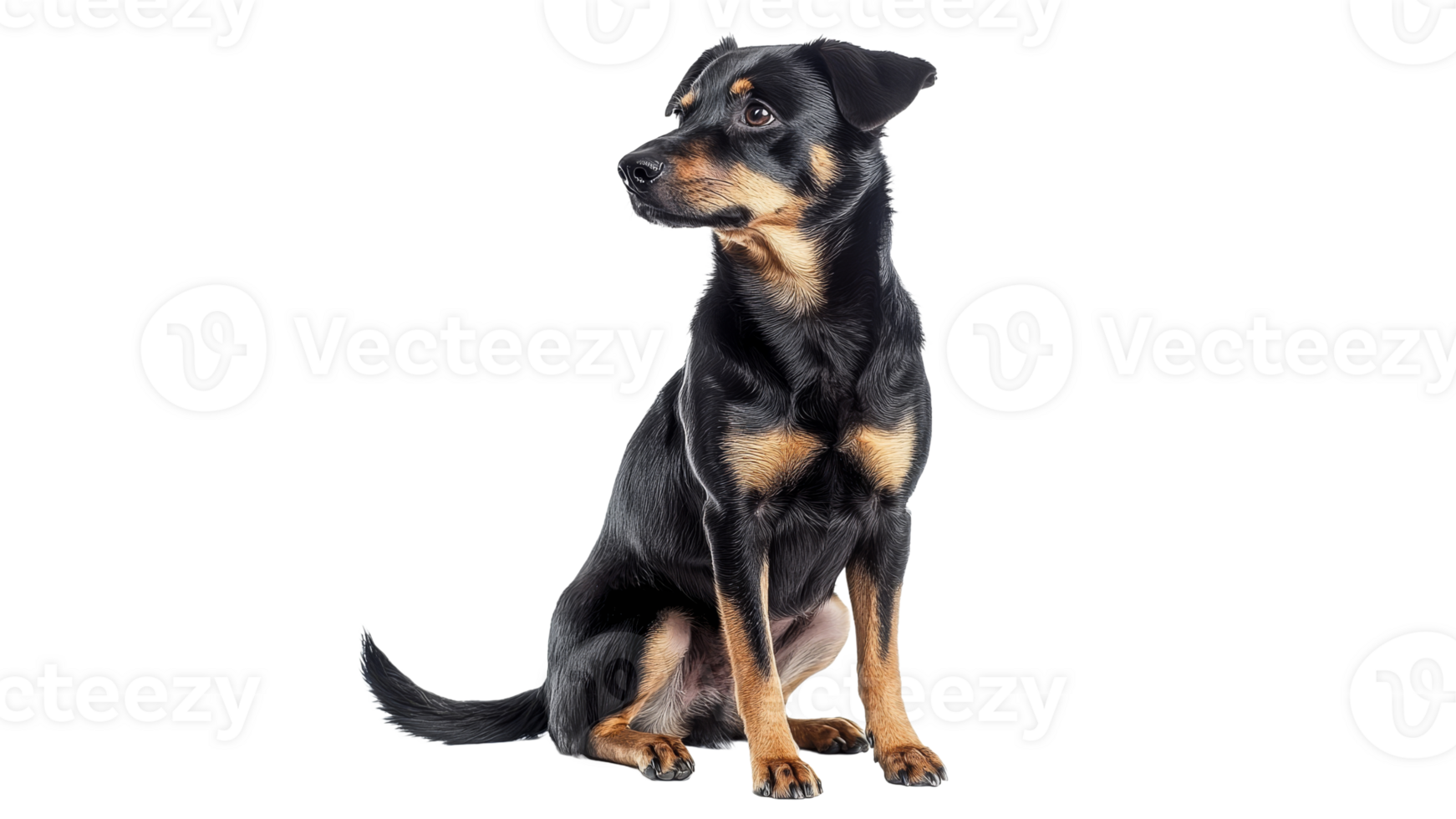 Dog in a studio setting with white background png