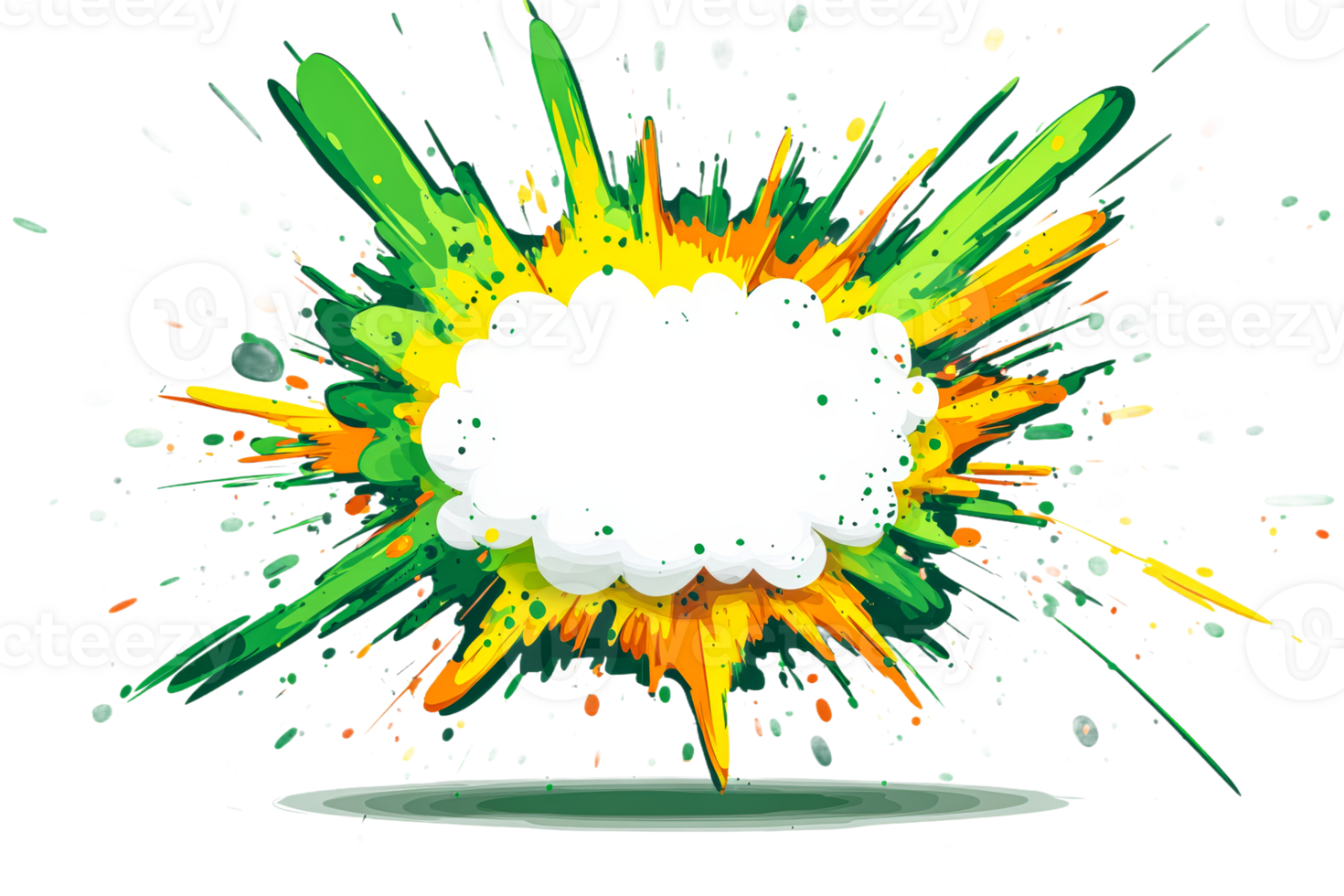Colorful explosion with text space png