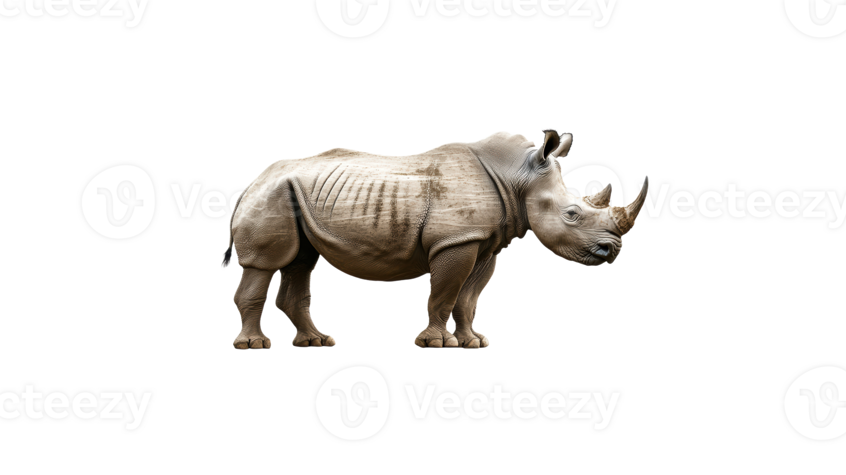 Rhinoceros standing in a natural setting png
