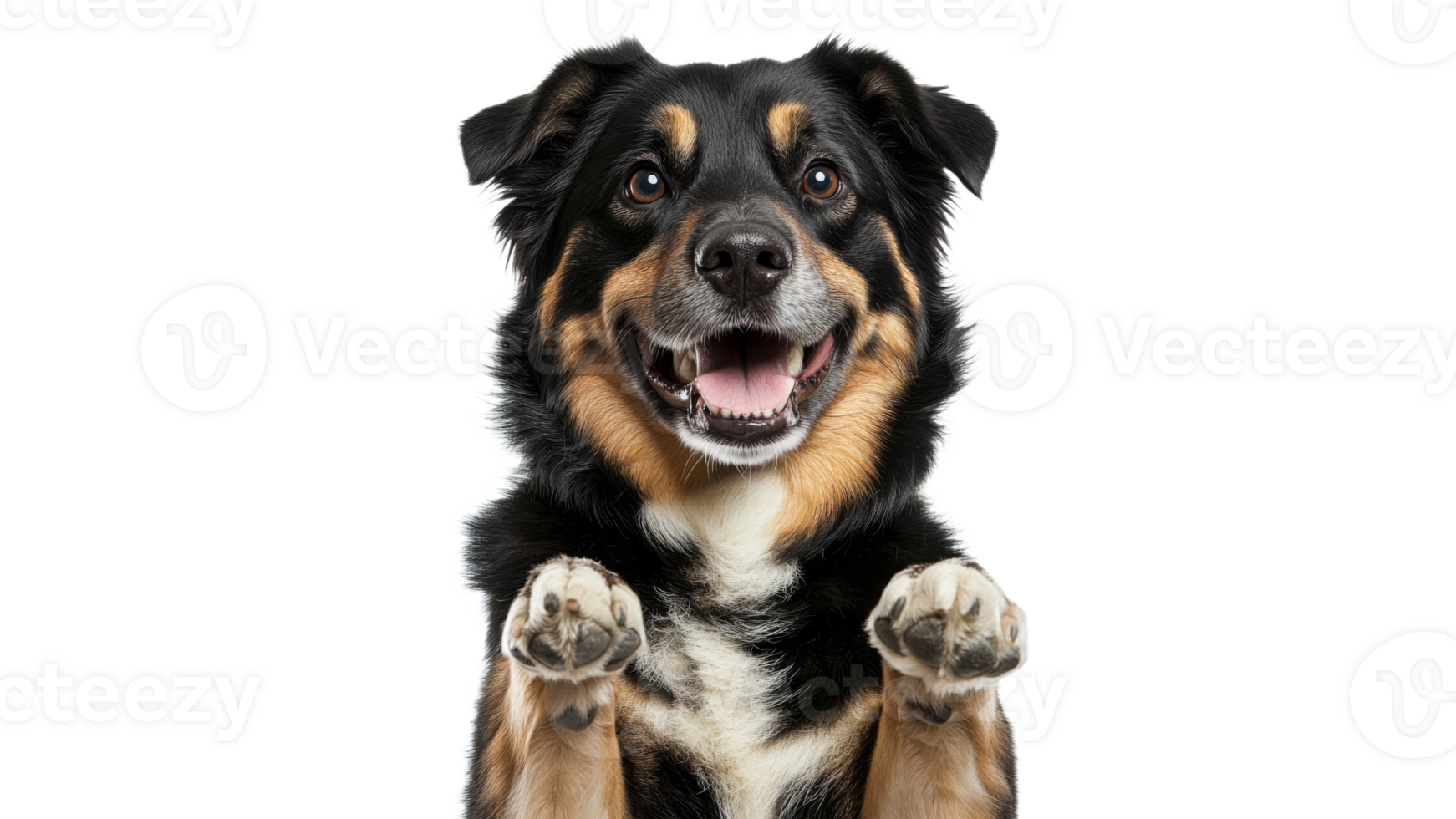 Happy dog showcasing playful spirit indoors png