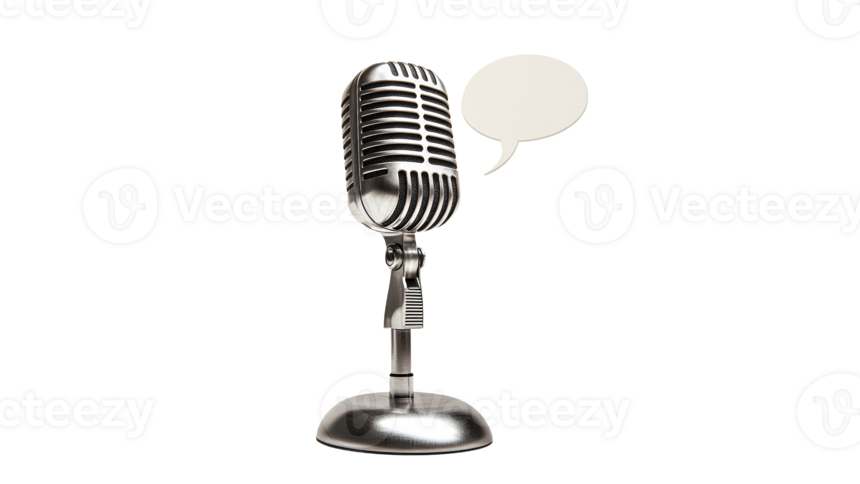 Vintage microphone ready for a performance png