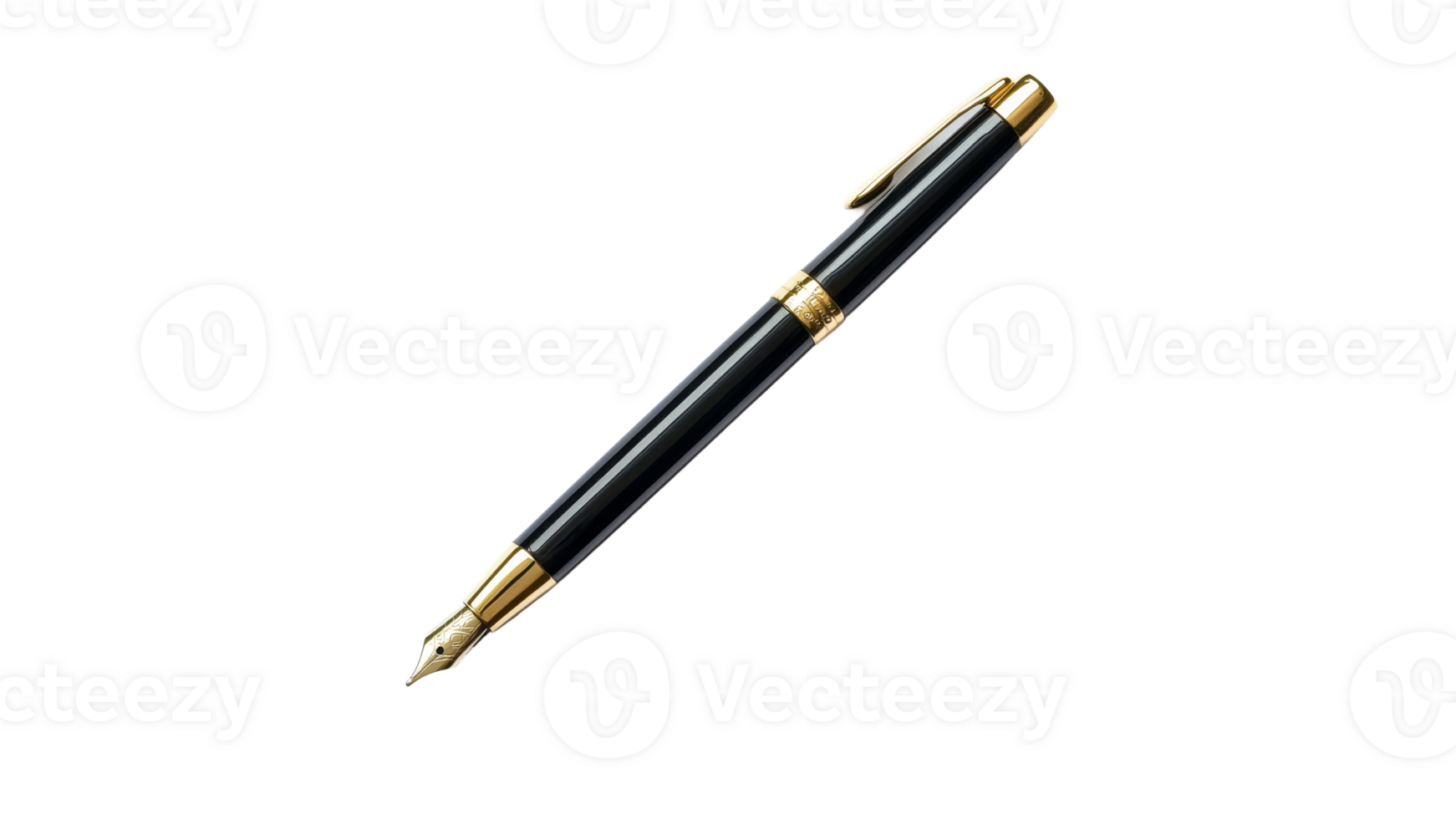 Elegant fountain pen on a white background png