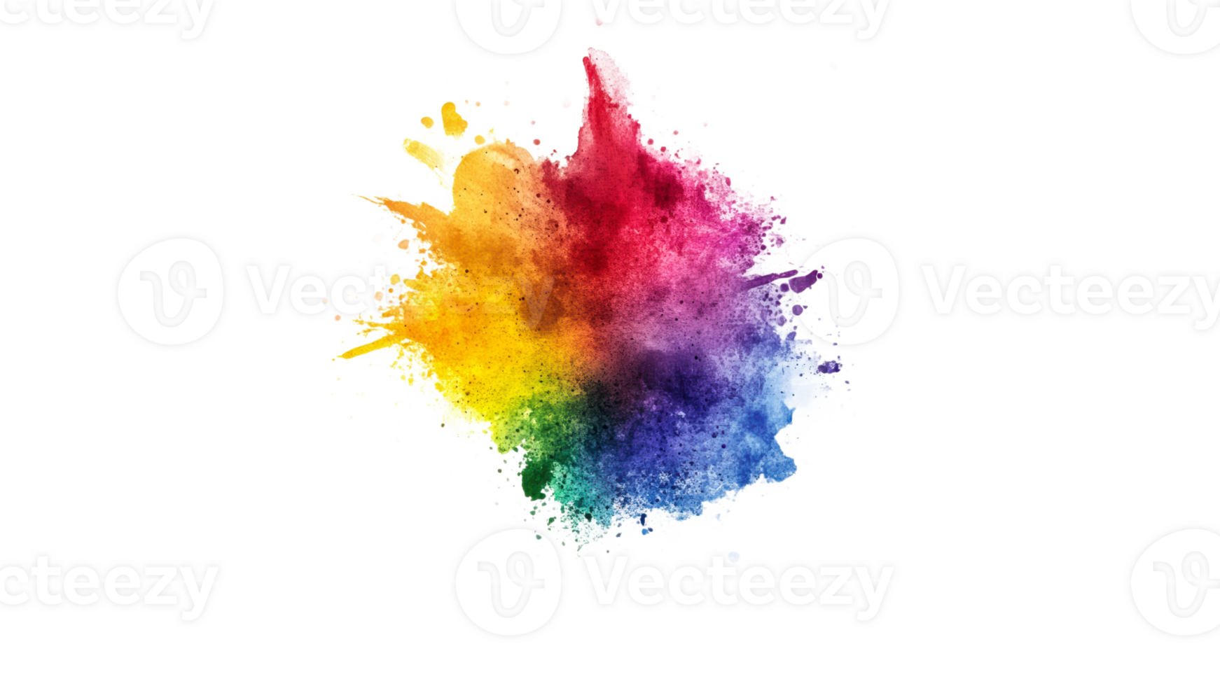 Vibrant color explosion in splatter art display png