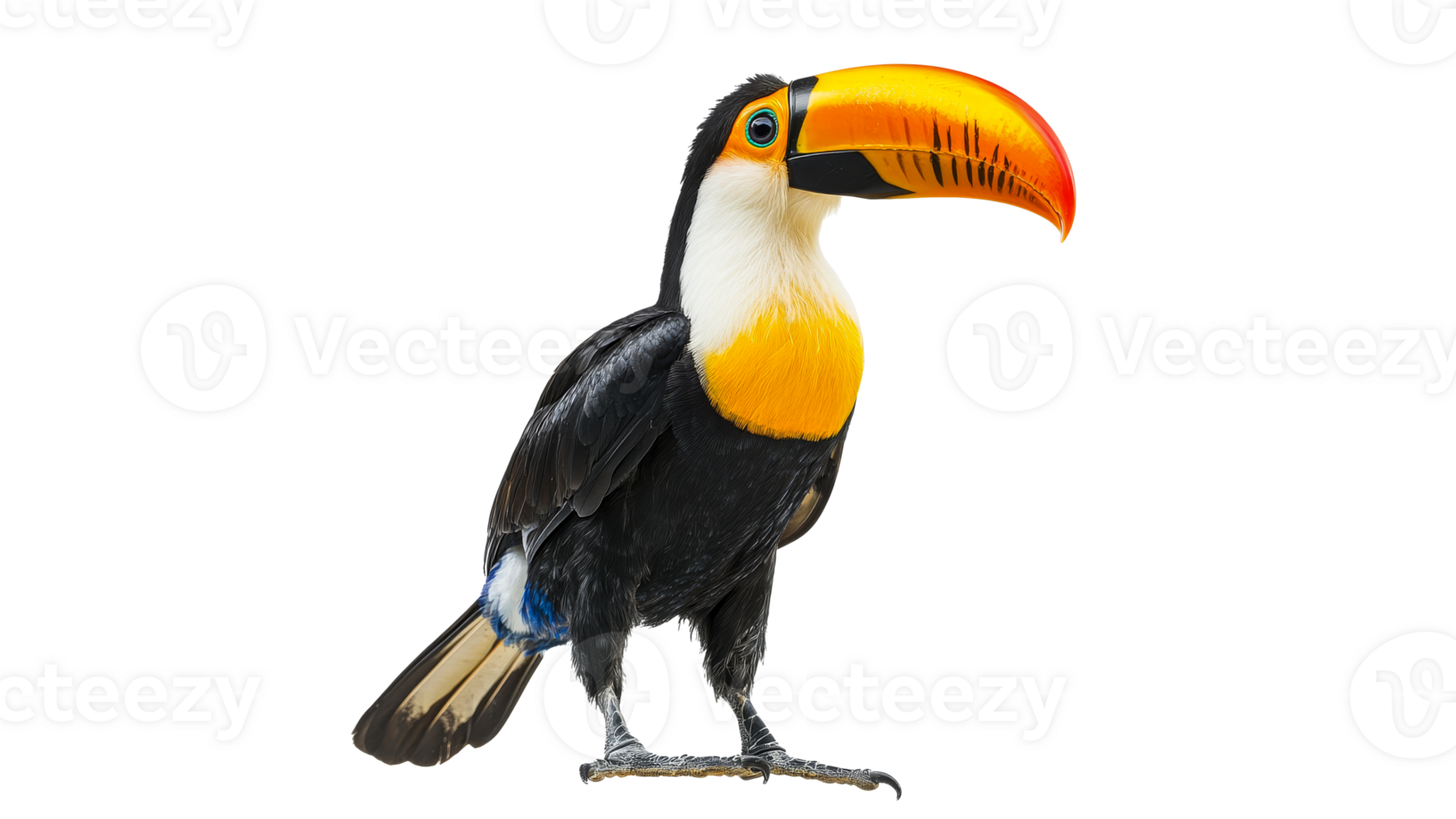 Colorful toucan perched in a natural setting png
