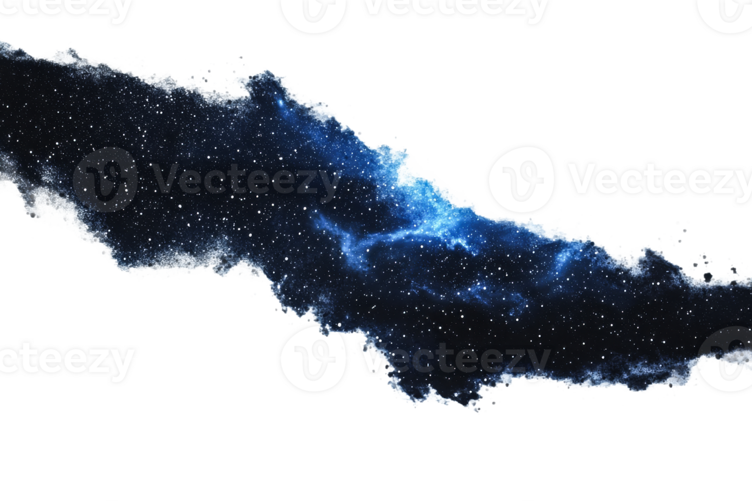 Cosmic cloud of stars in a vast universe png