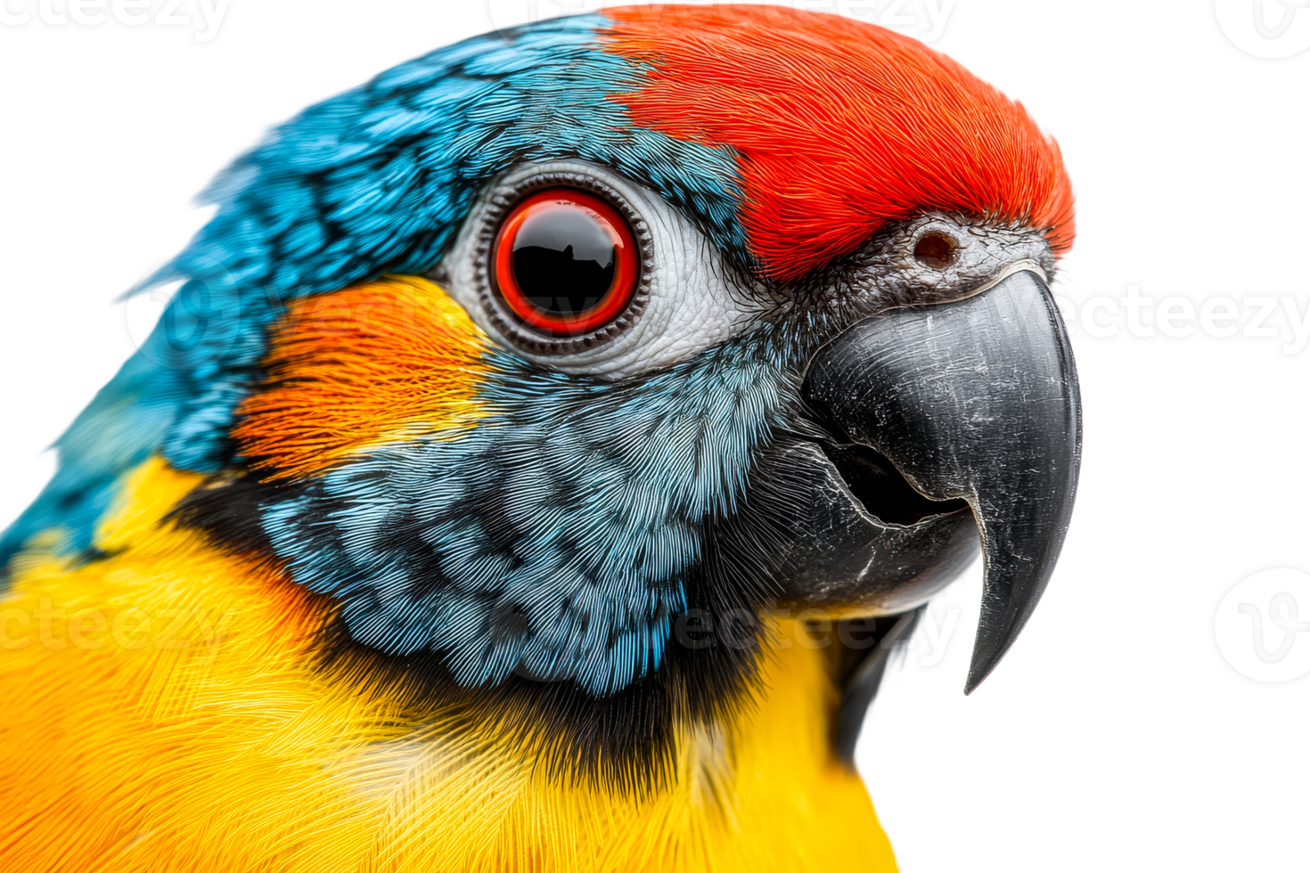 Vibrant parrot with striking feathers png