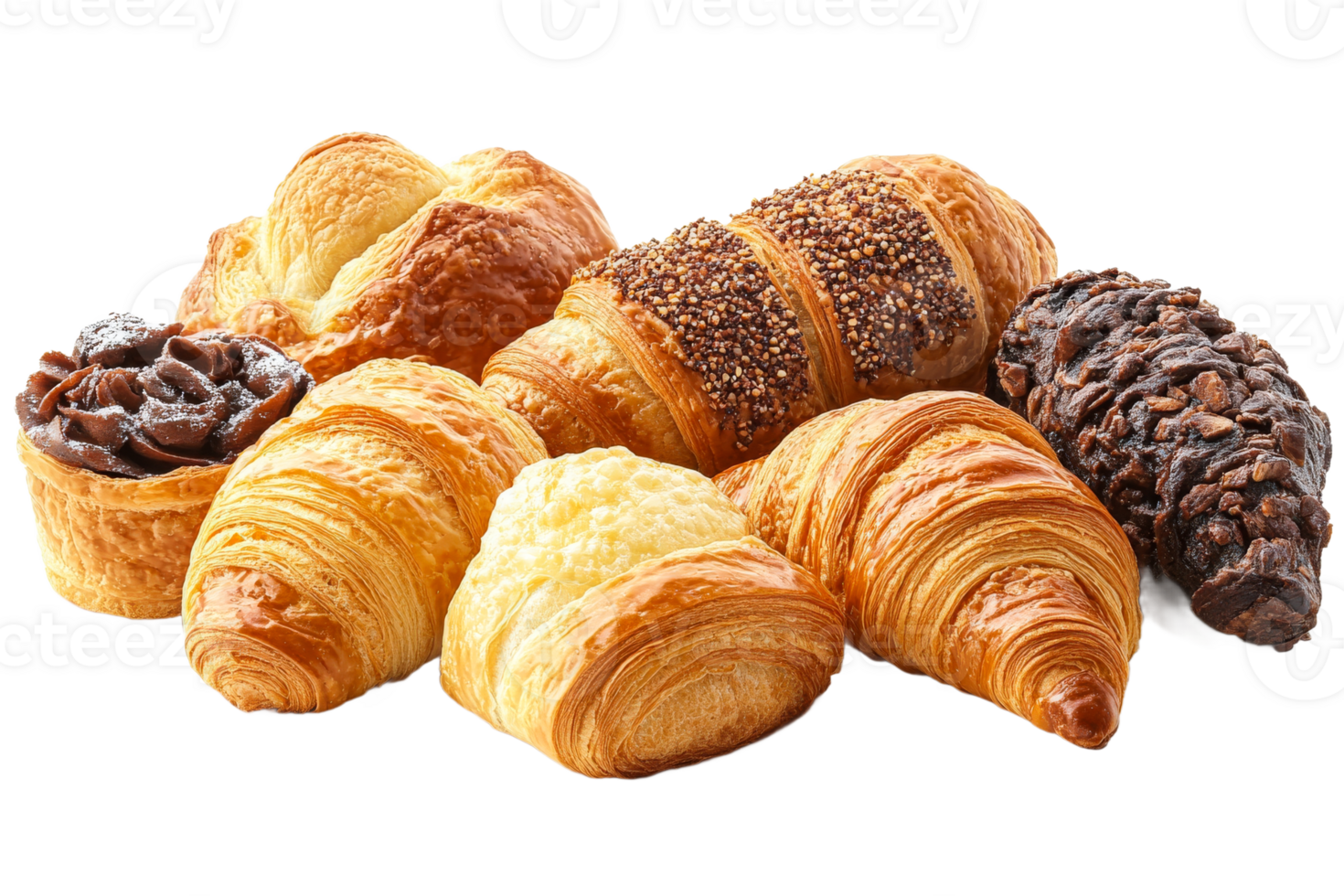Freshly baked pastries arranged on a platter png