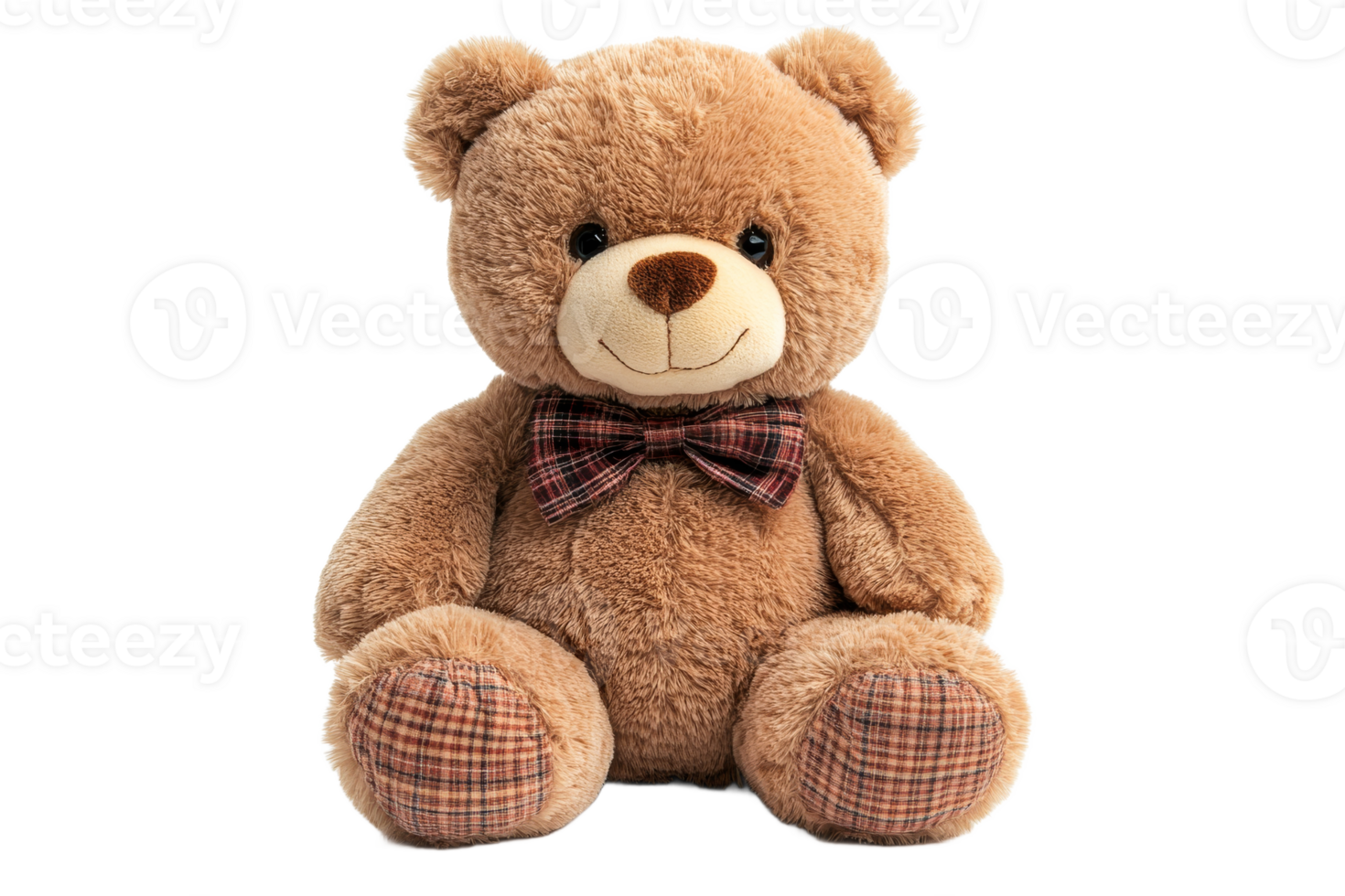 Stuffed bear sitting with a friendly expression png