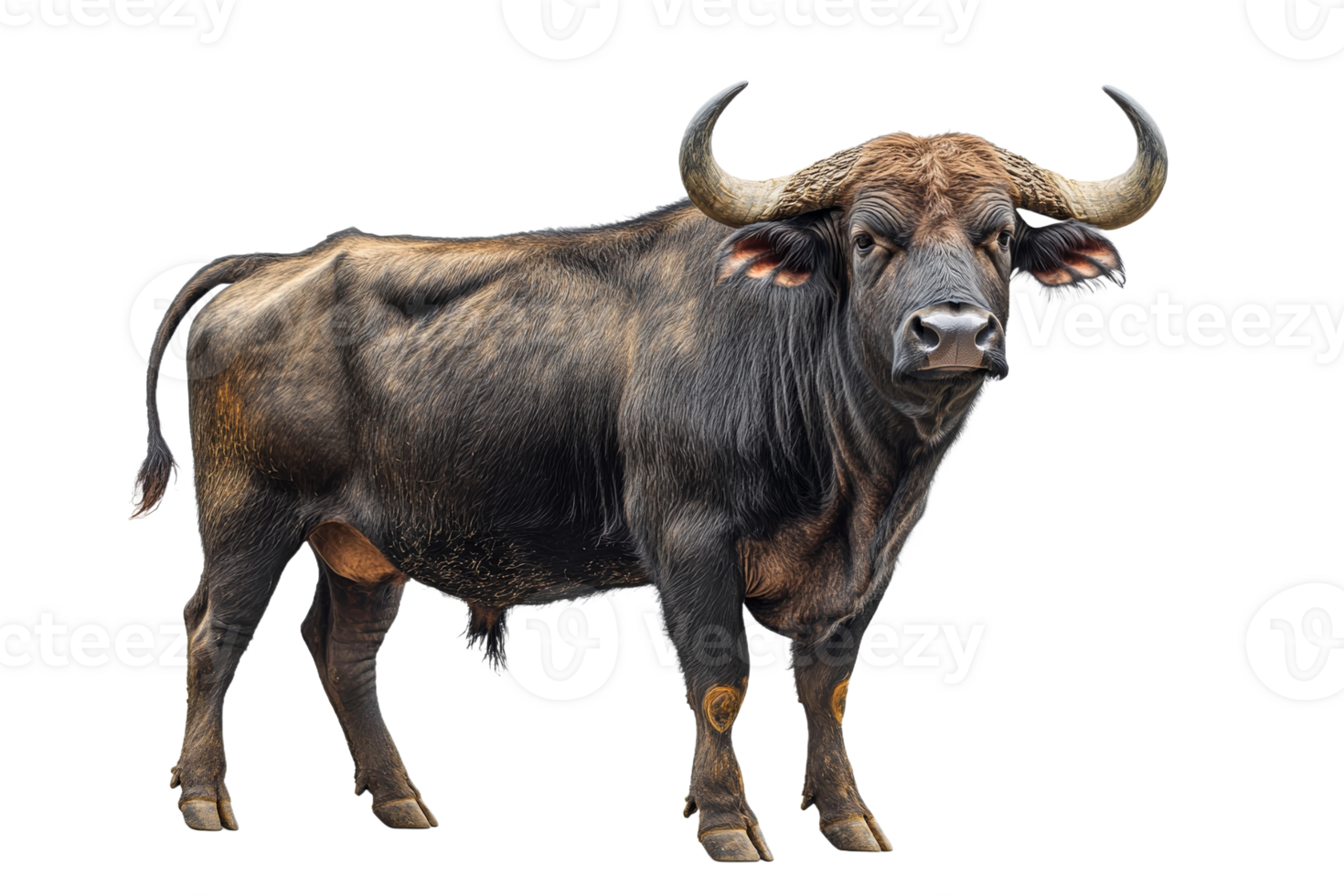 Indian bull stands strong in natural pose png