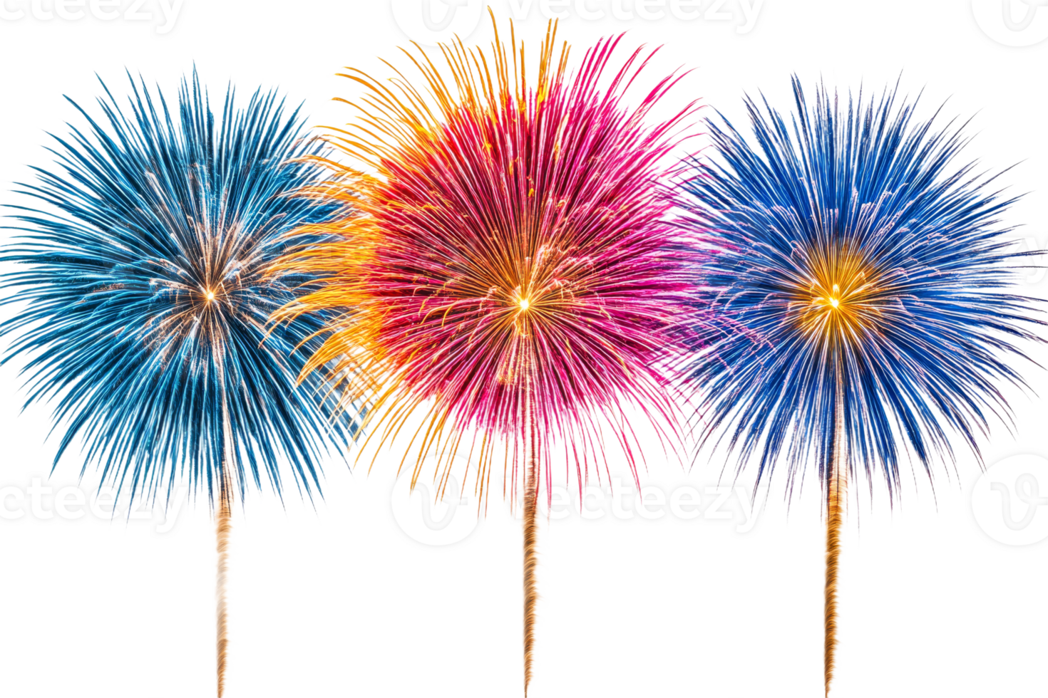 Colorful fireworks light up the night sky png