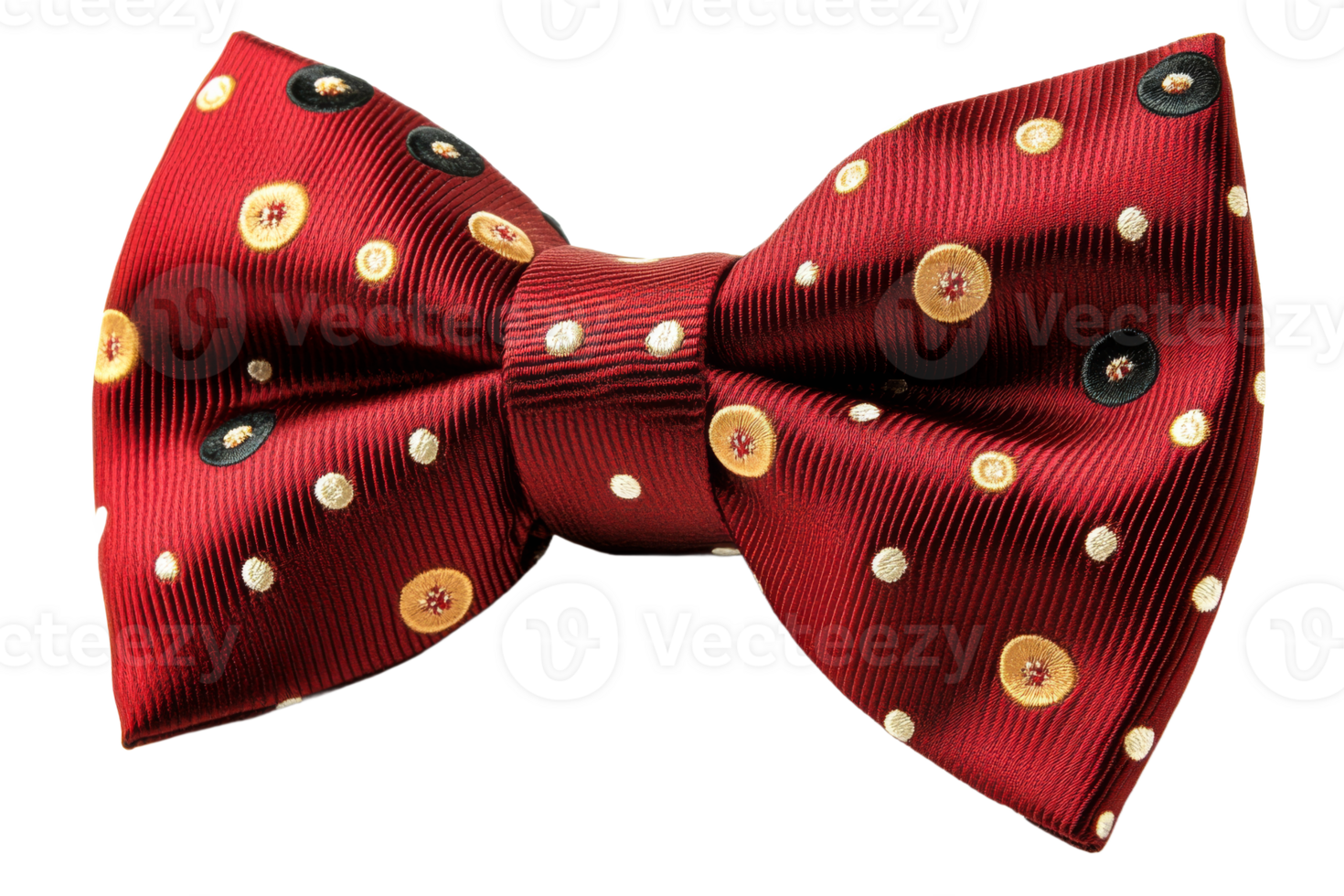 Elegant red bow tie with decorative patterns png