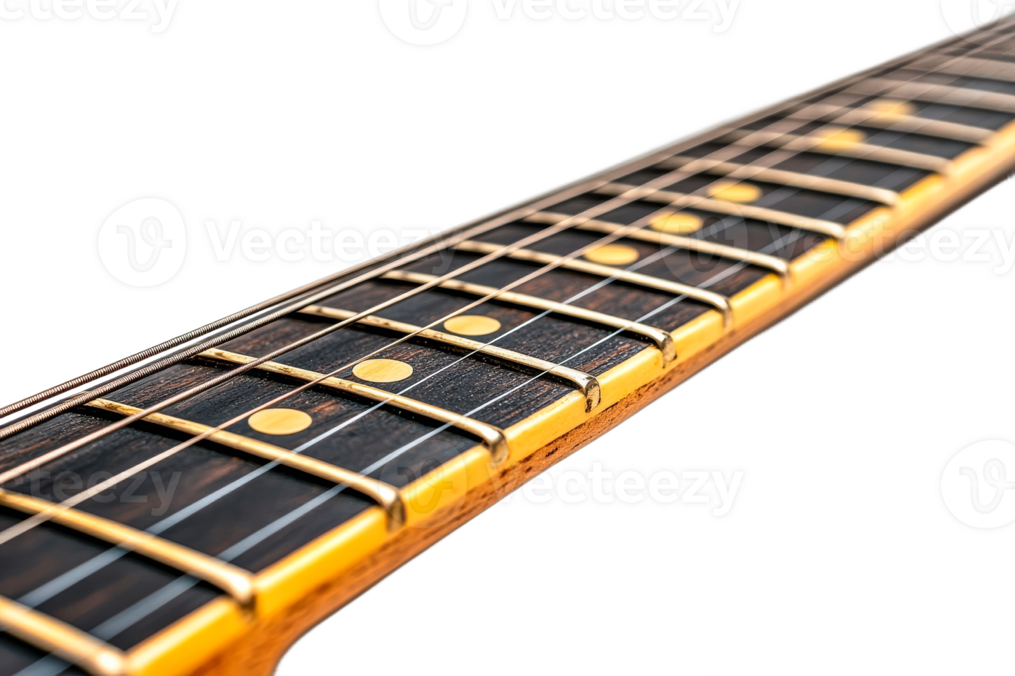 Intricate guitar fretboard design png
