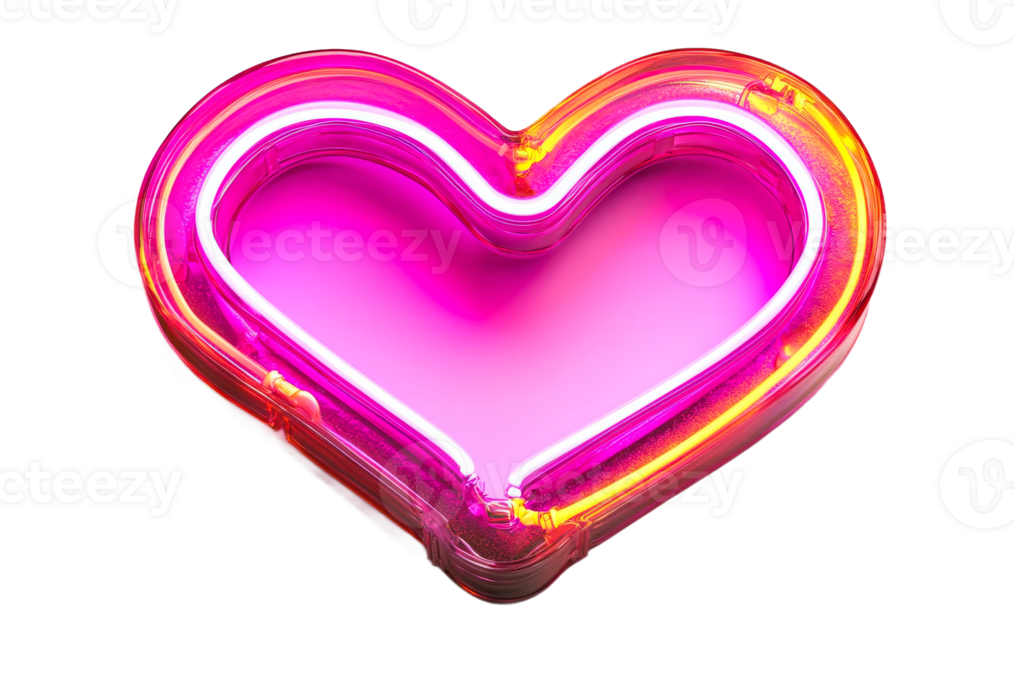 Pink neon heart for special occasions png