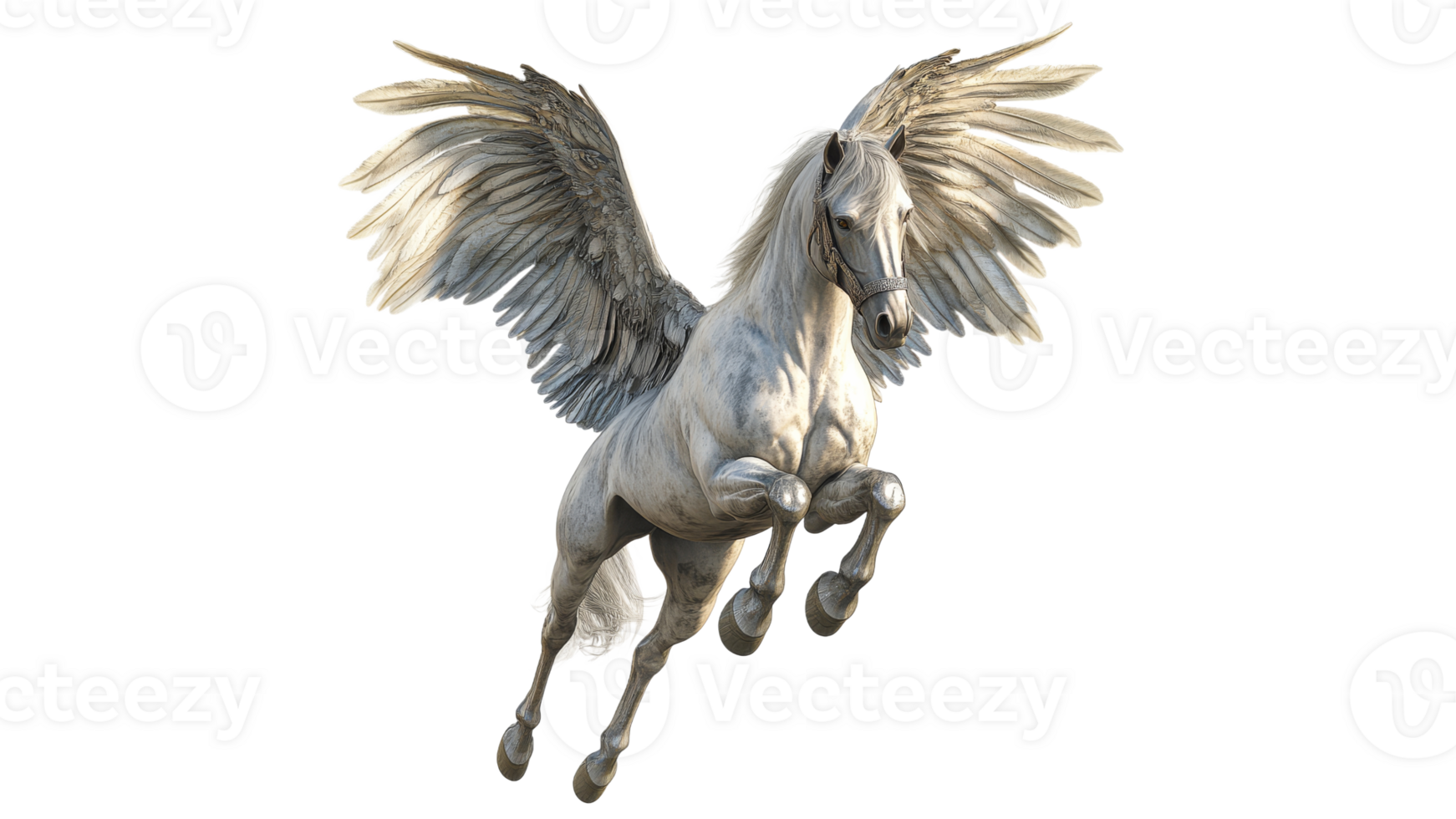 Majestic winged horse soaring through the sky png