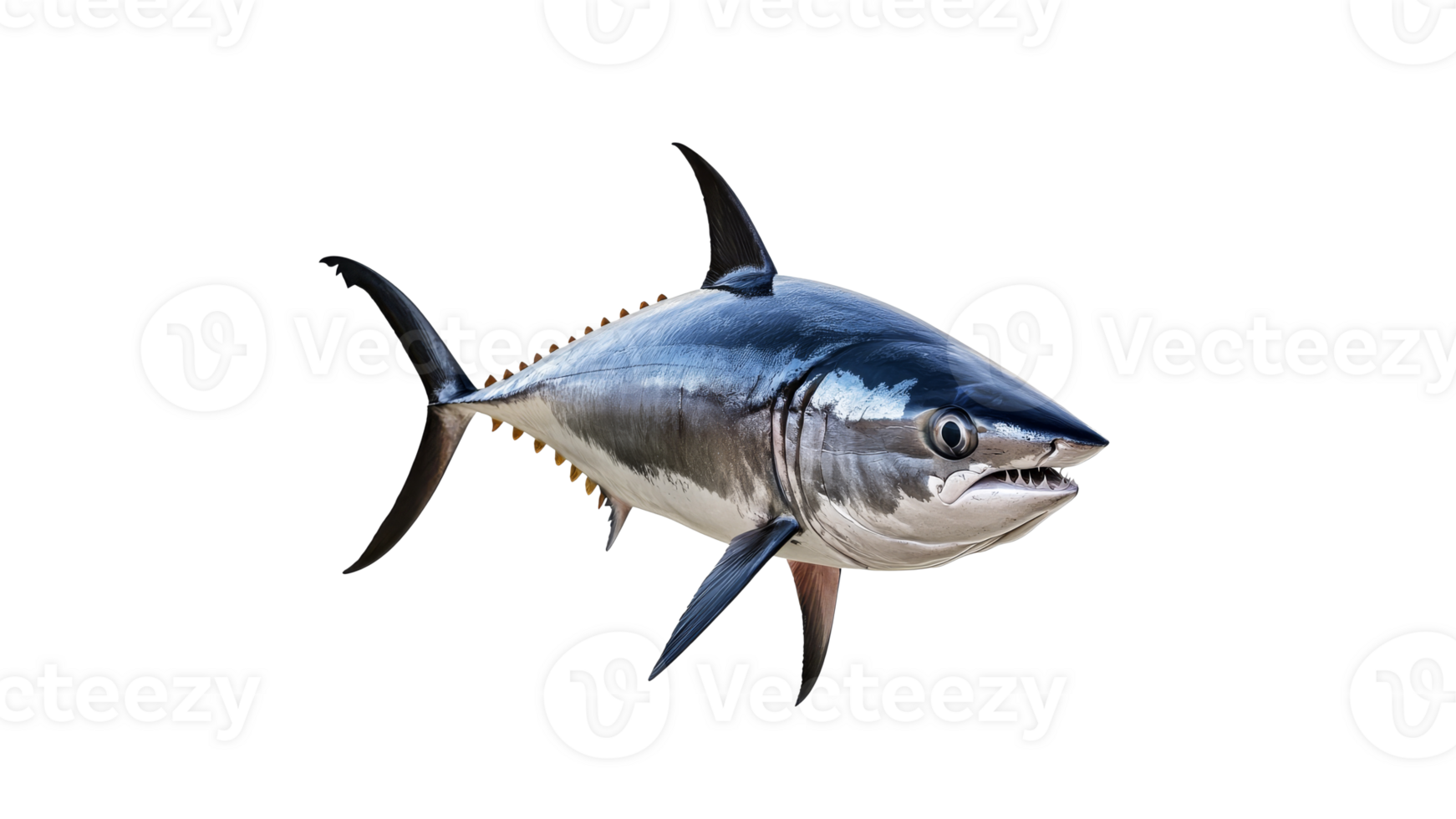 Bluefin tuna swimming gracefully in clear waters png