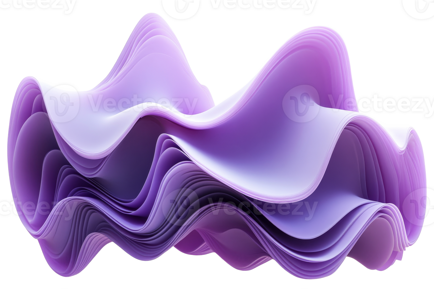 Abstract purple waves creating a flowing design png