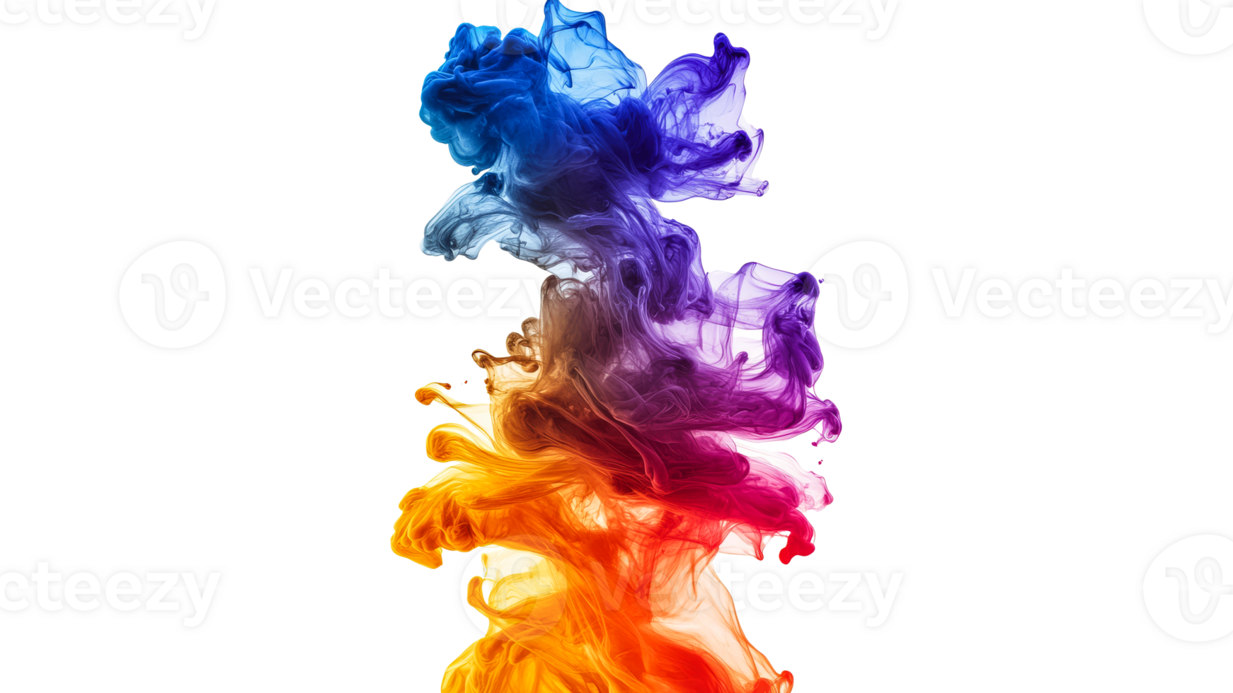 Colorful ink swirls create abstract art effect png