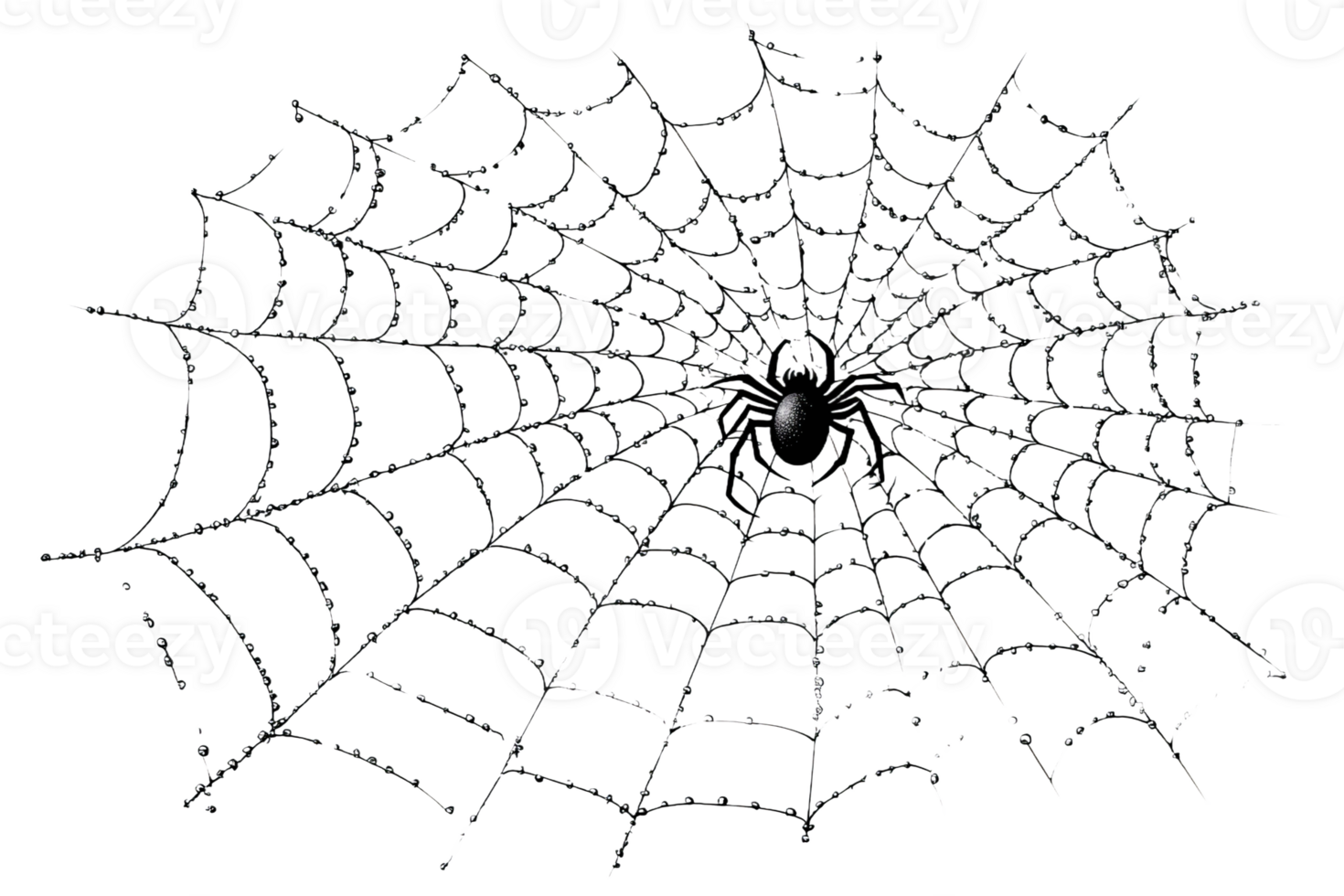 Spider weaving a web in a natural setting png