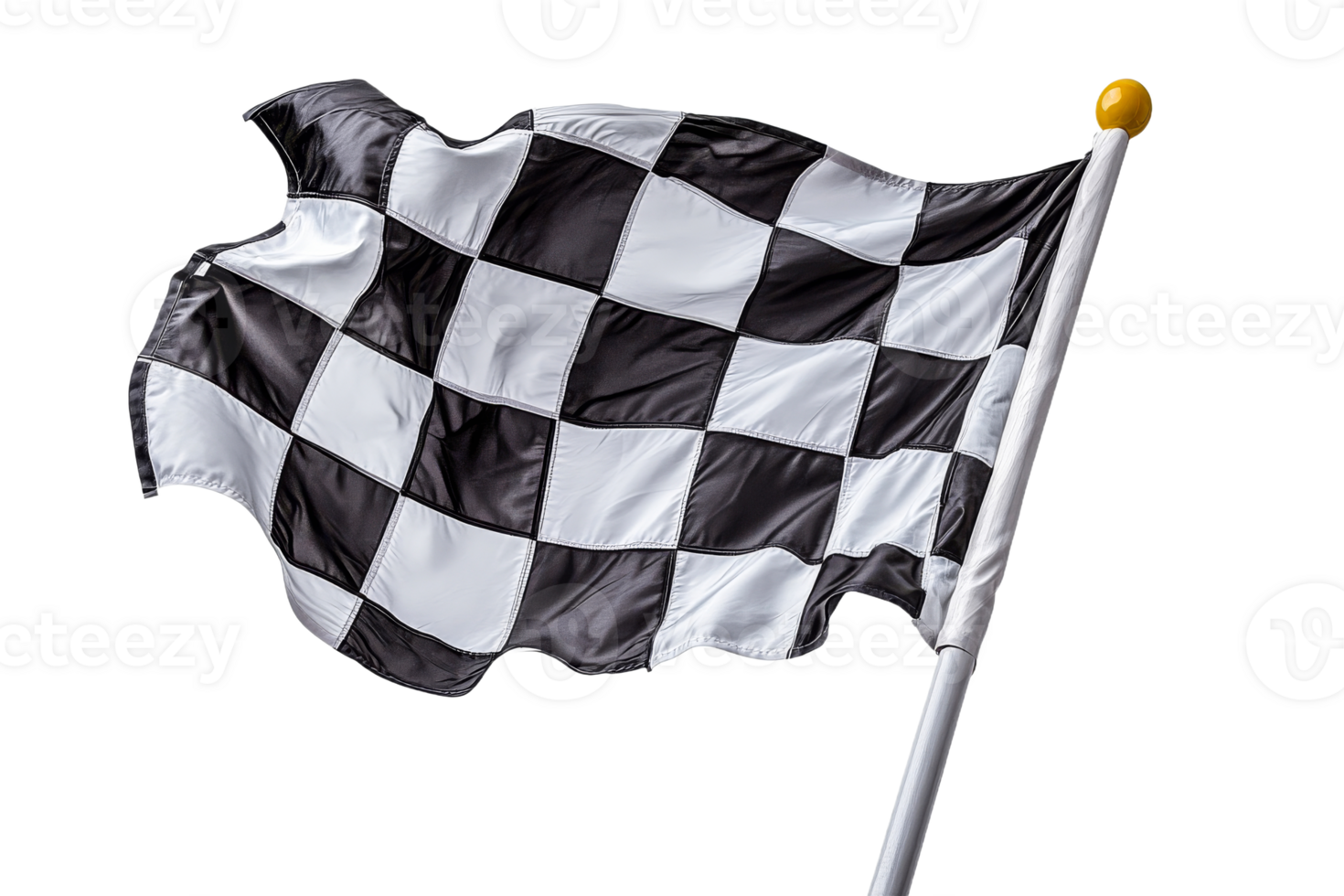 Checker flag waving at the finish line during race png