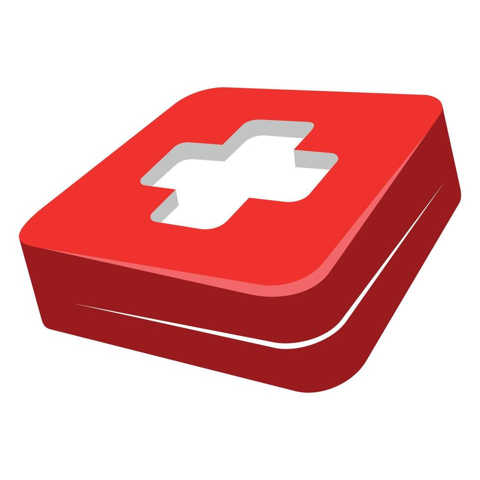 colored medical bag icon on white background vector
