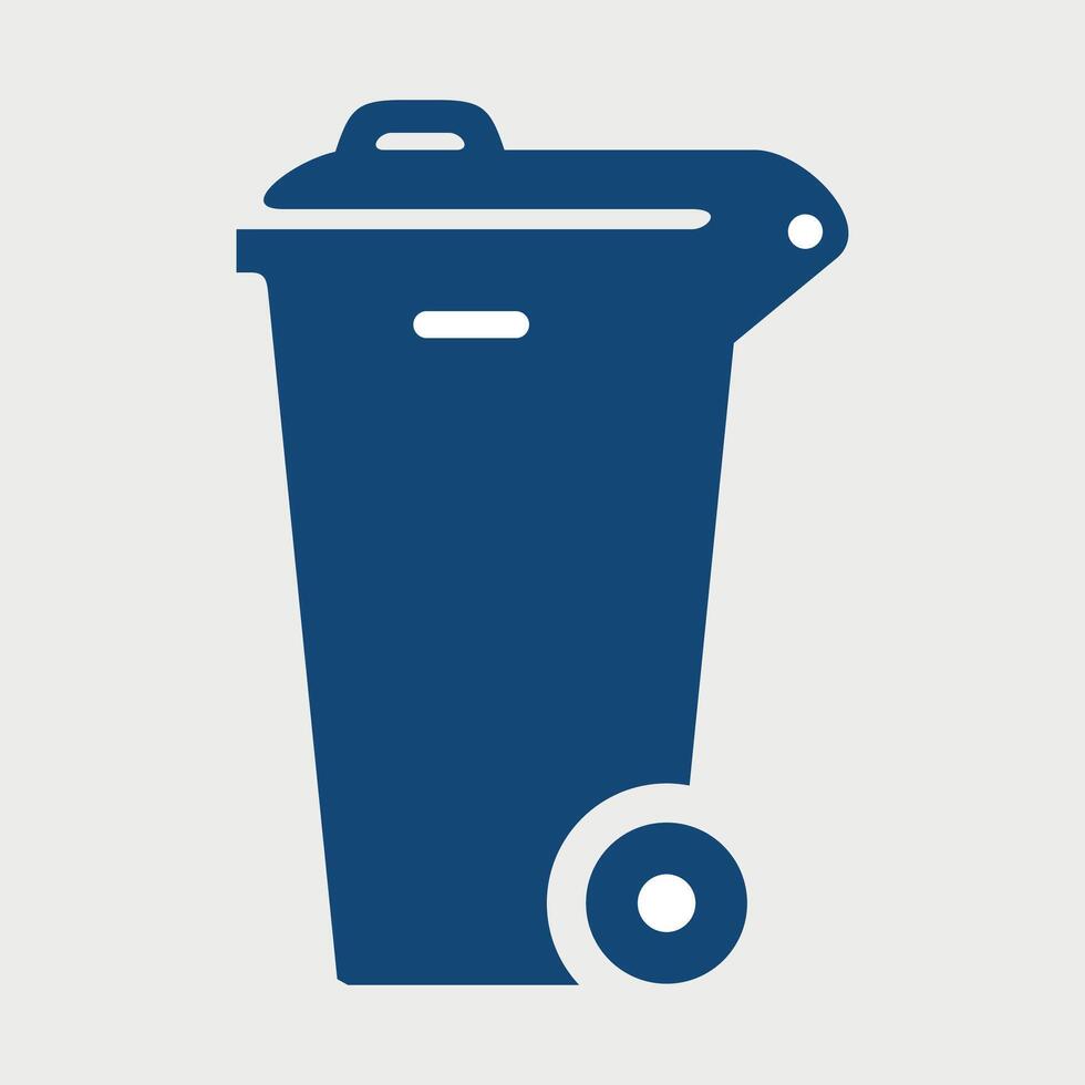 colored sign icon of trash container on white background vector