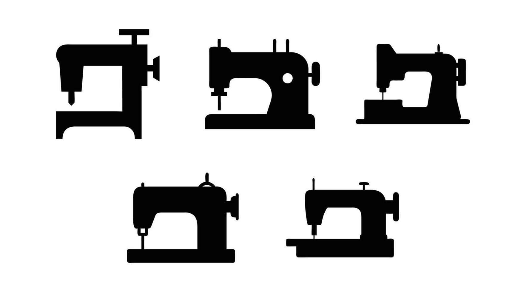 Sewing machine silhouette illustration vector