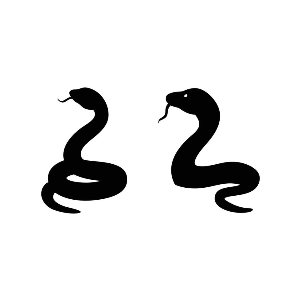 Snake silhouette illustration vector