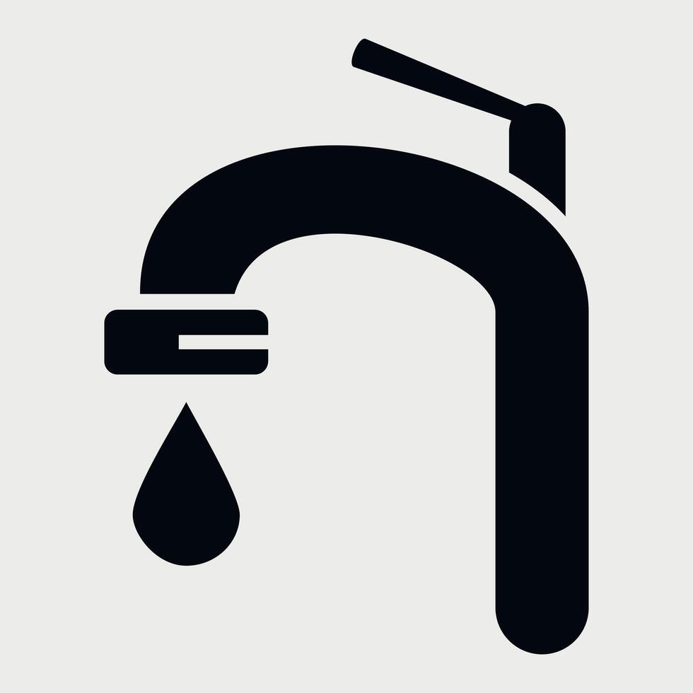 water tap icon isolated on white background vector